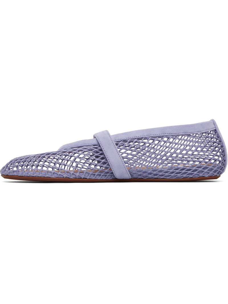 Alaïa Purple Fishnet Ballerina Flats outlook