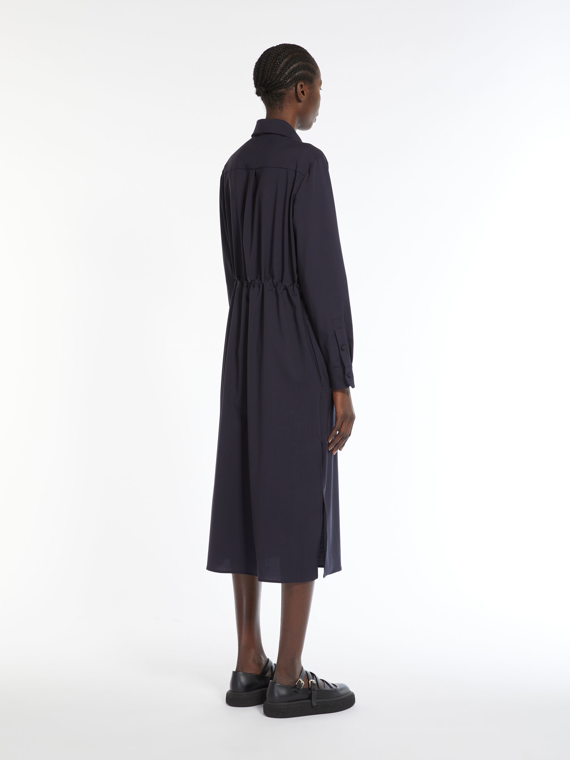 MONIA Wool poplin midi dress - 4