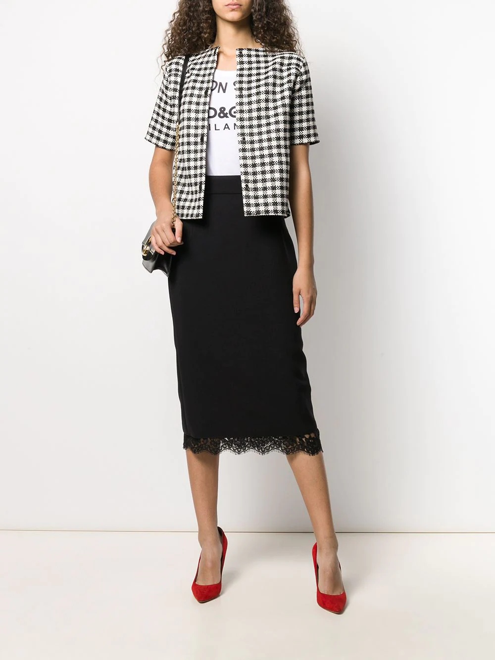 basket weave midi skirt - 2