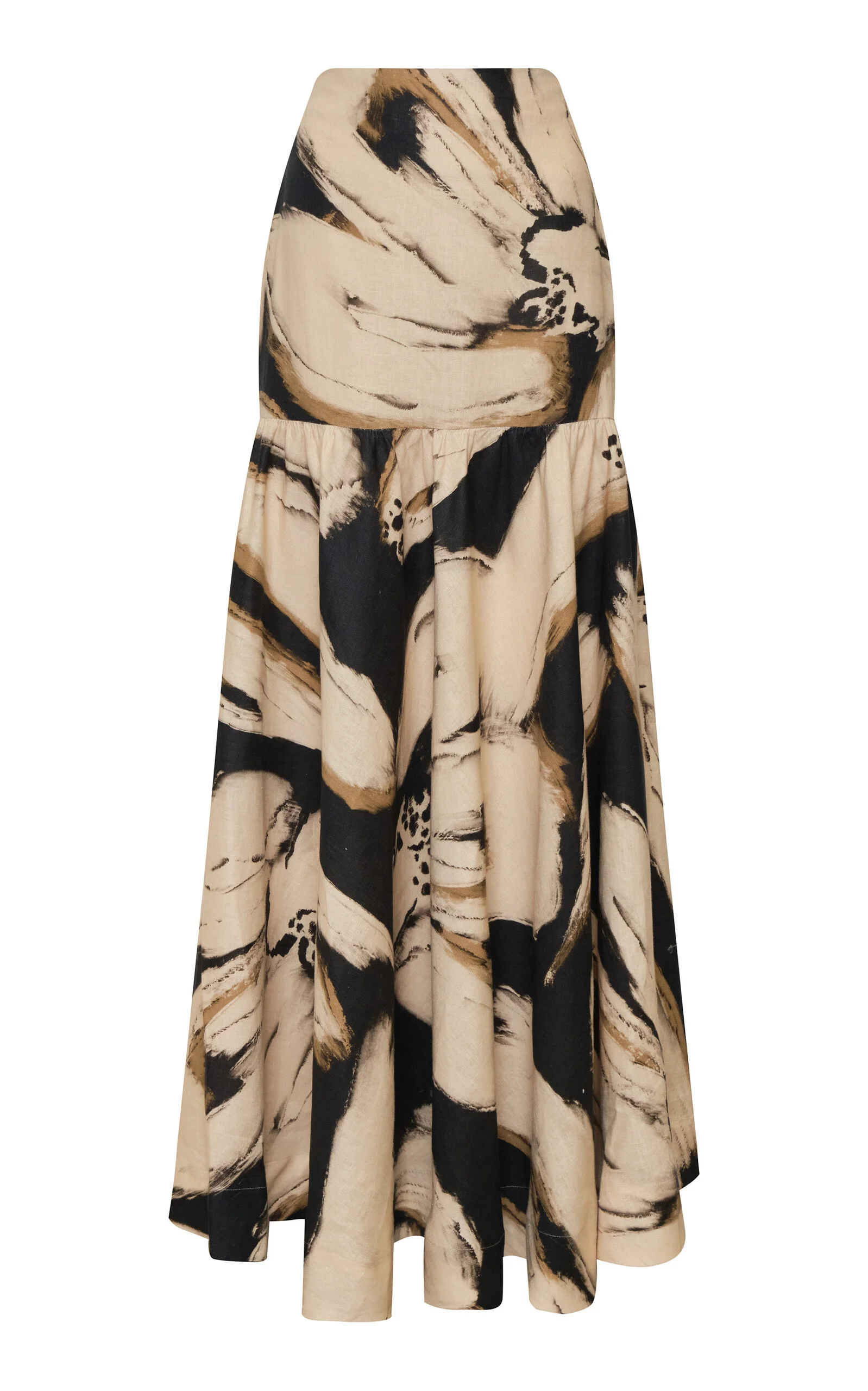 Intencion Printed Linen Maxi Skirt print - 1