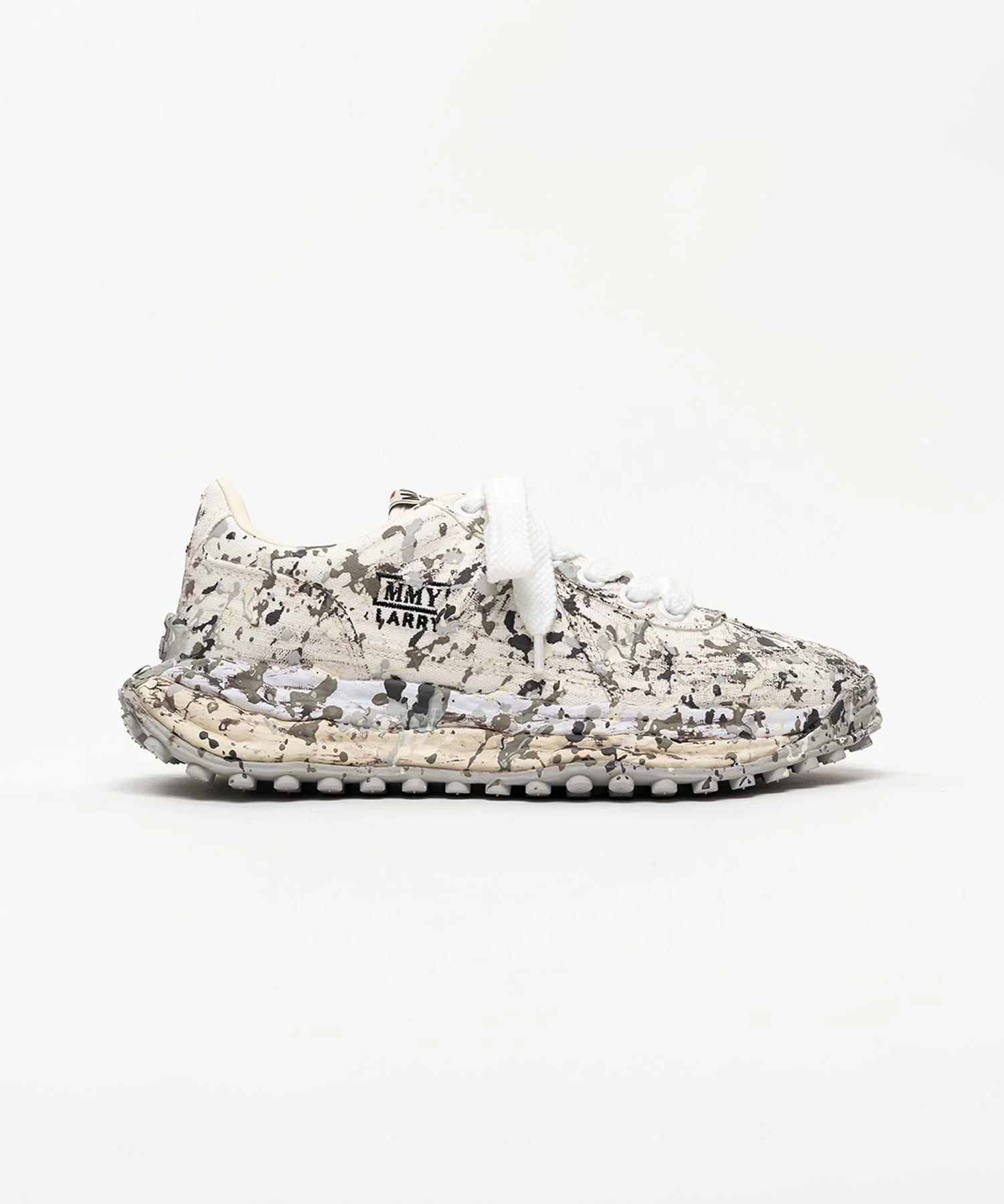 "LARRY"OG Sole Sputtering Paint Canvas Low-top Sneakers - 1