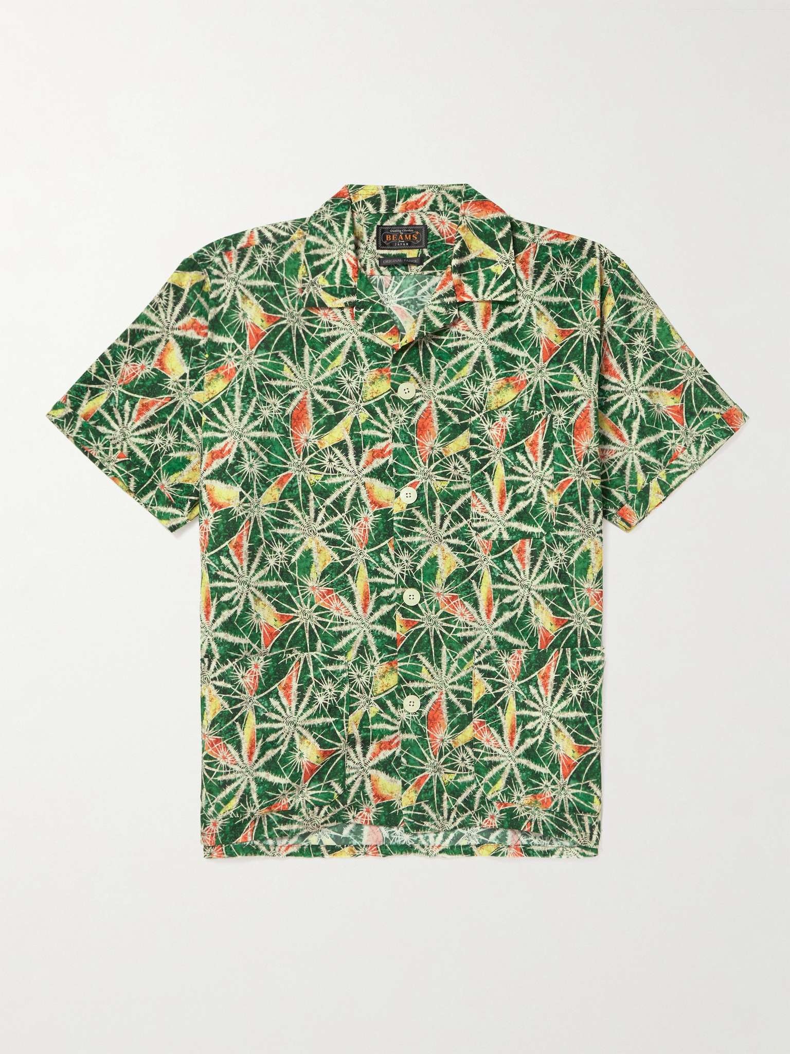 Camp-Collar Printed Cotton-Voile Shirt - 1