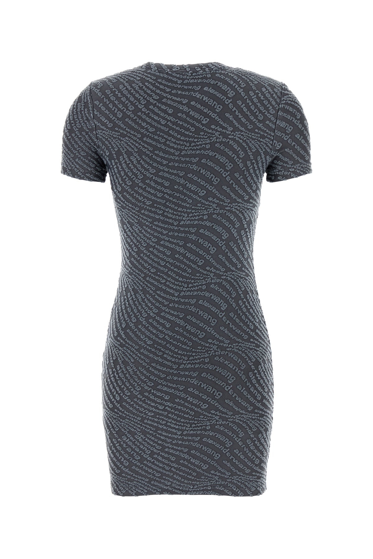 Dark grey stretch polyester mini dress - 2
