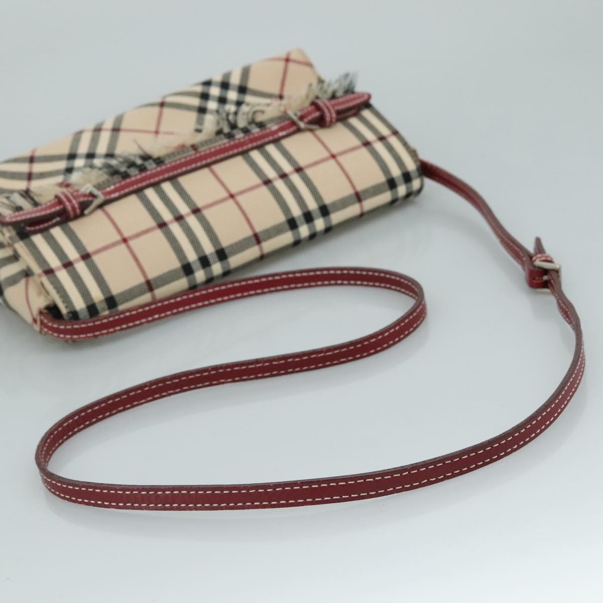 Burberry Nova Check Blue Label Shoulder Bag Canvas Beige - 7
