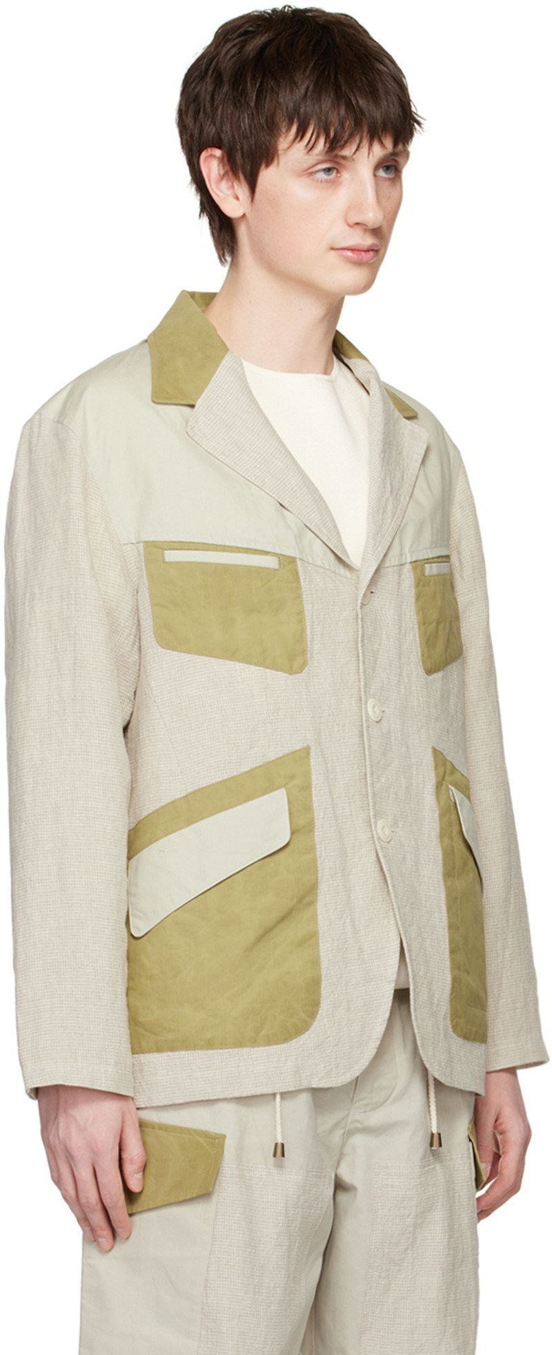 NICHOLAS DALEY Beige Fonte Blazer outlook