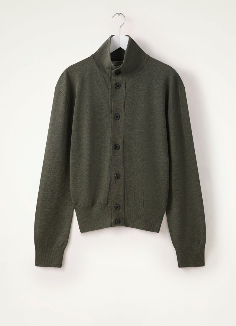Lemaire CONVERTIBLE COLLAR CARDIGAN FINE WOOL | REVERSIBLE