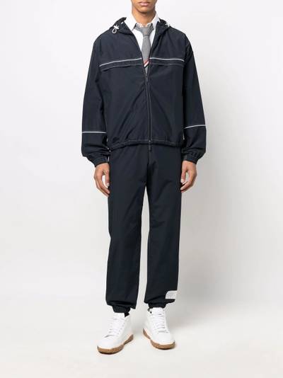 Thom Browne contrast-stitch hooded track jacket outlook