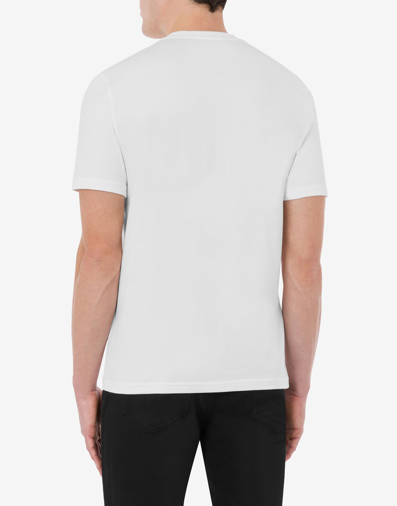 Moschino LOGO EMBROIDERY STRETCH JERSEY T-SHIRT outlook