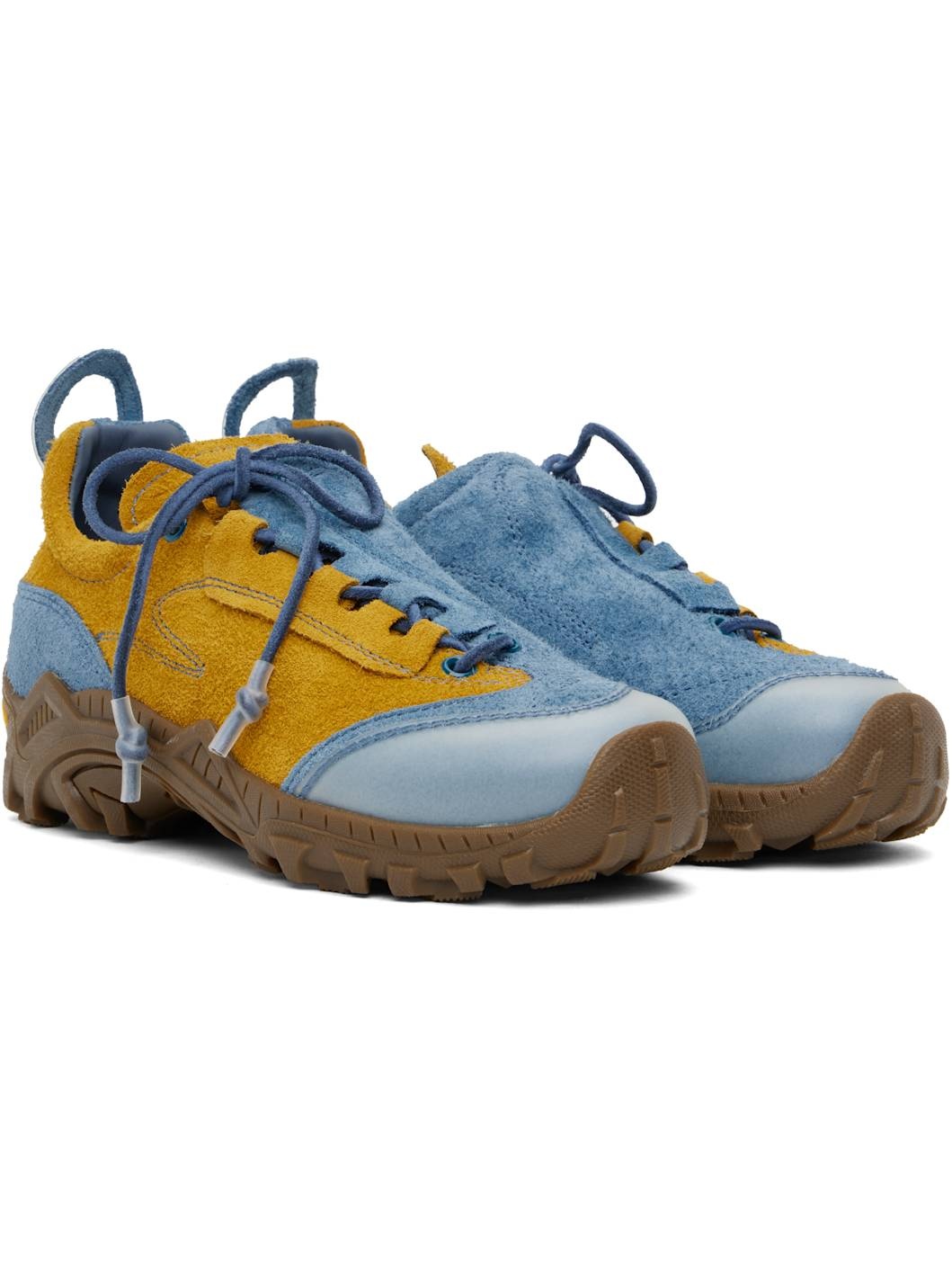 Blue & Tan Gabe Sneakers - 4