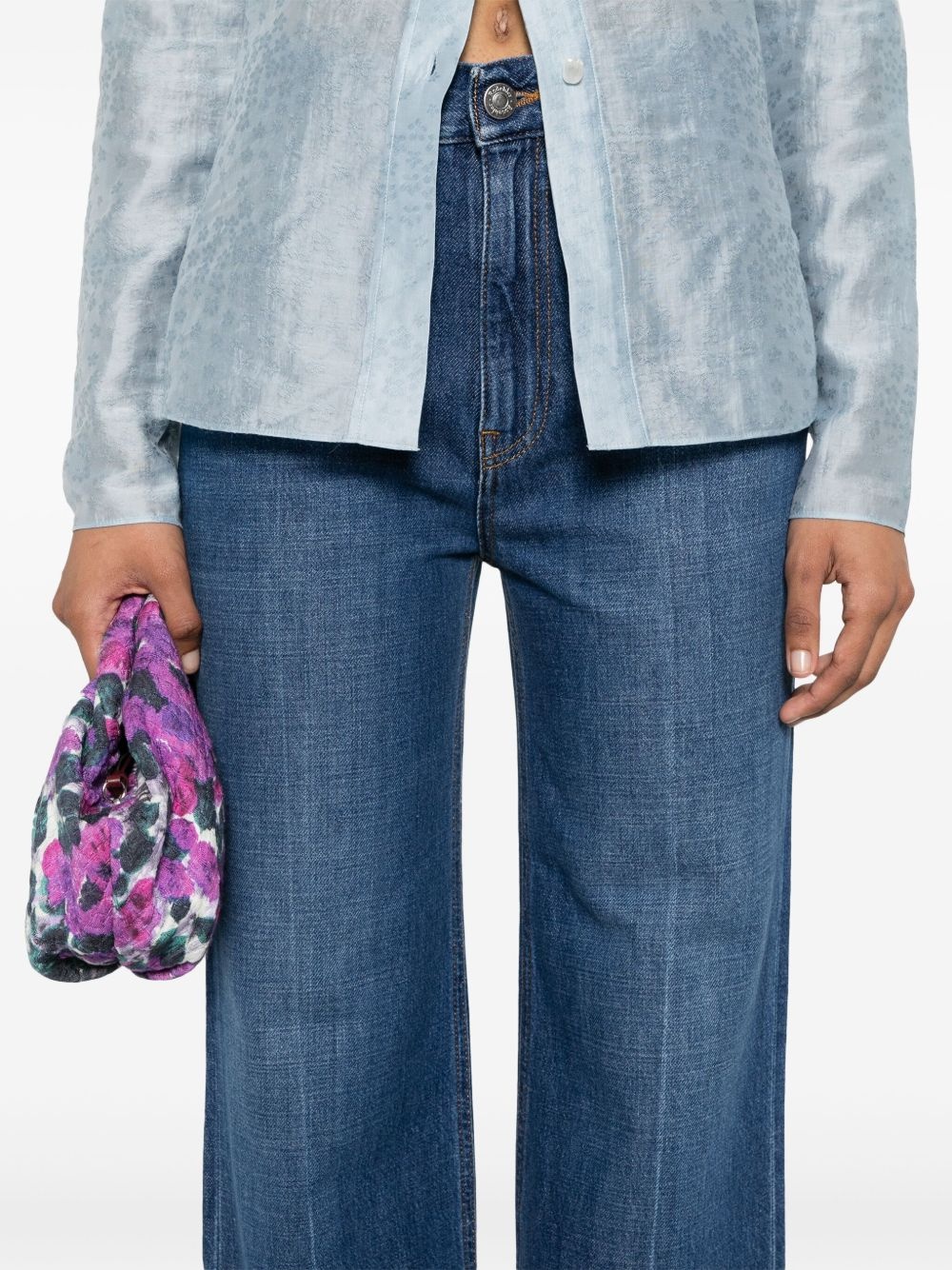 straight-leg cropped jeans - 5