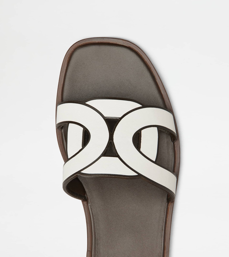 SANDALS IN LEATHER - WHITE 4