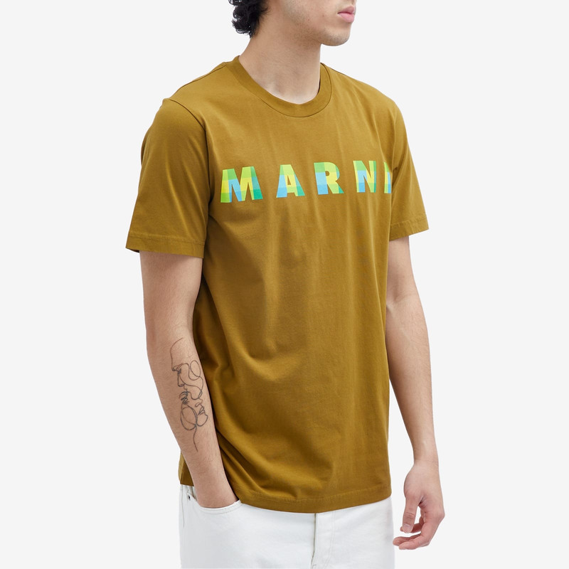 Marni Marni Gingham Logo T-Shirt outlook