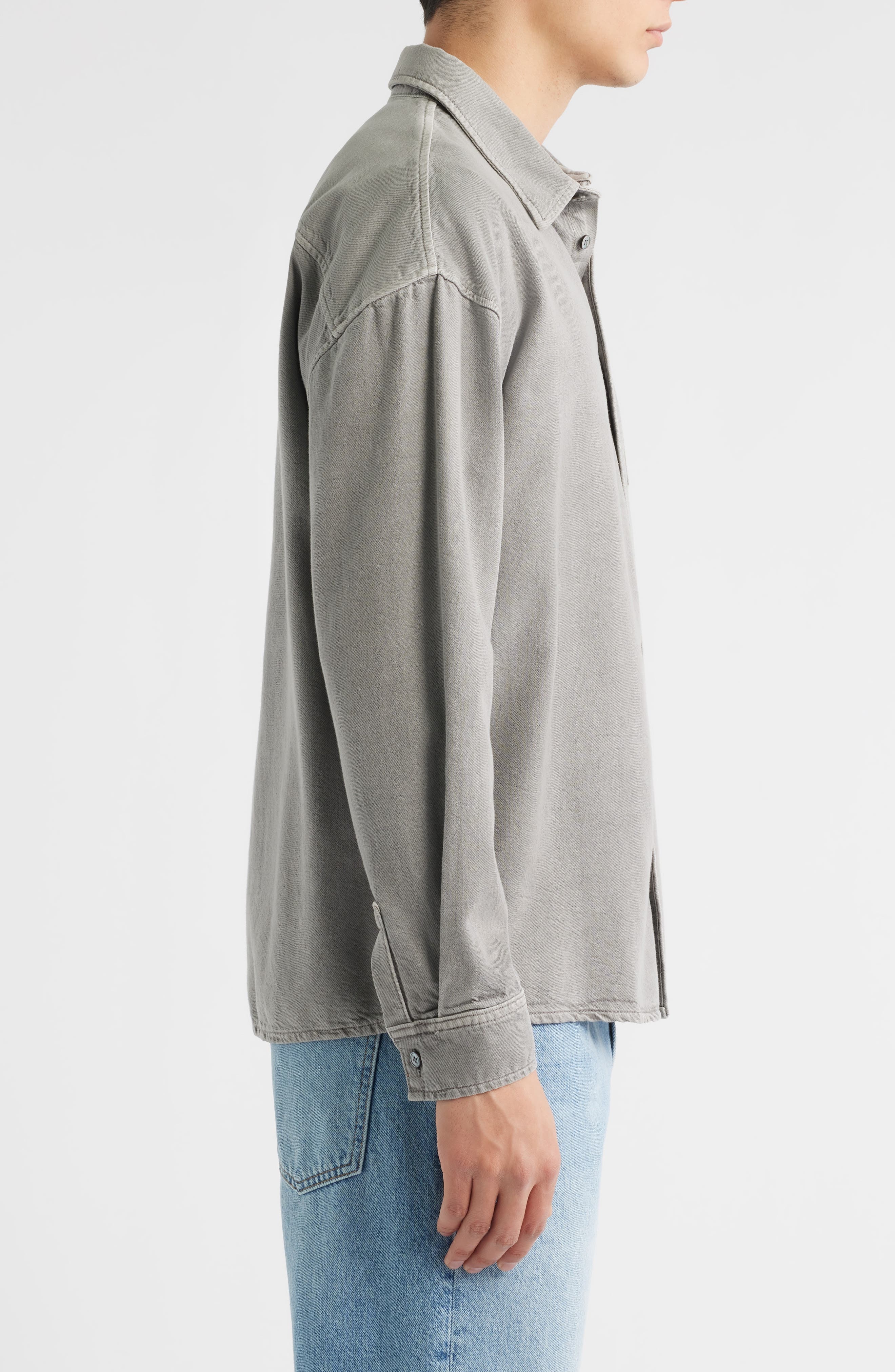 FRAME Modern Button-Up Shirt in Storm Grey at Nordstrom - 3