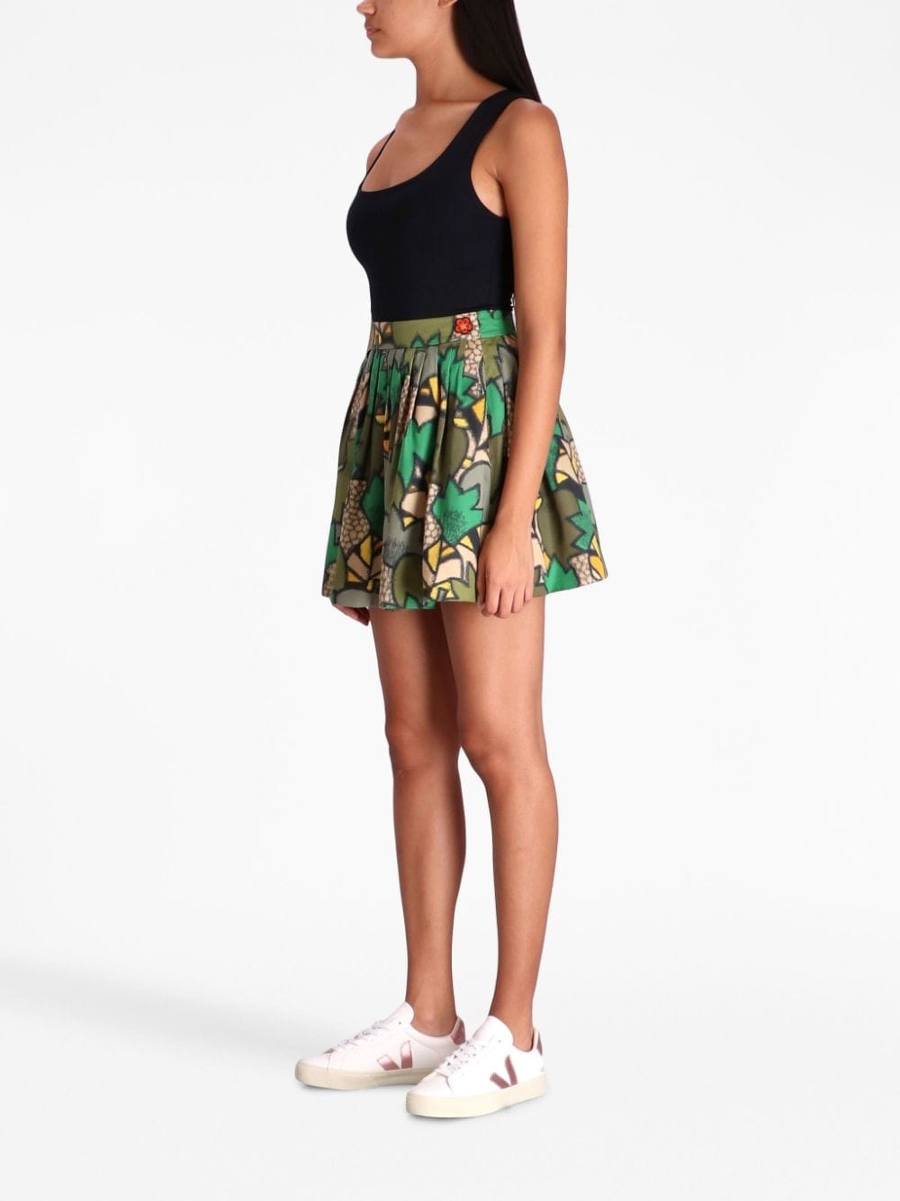 camouflage-print pleated mini skirt - 3