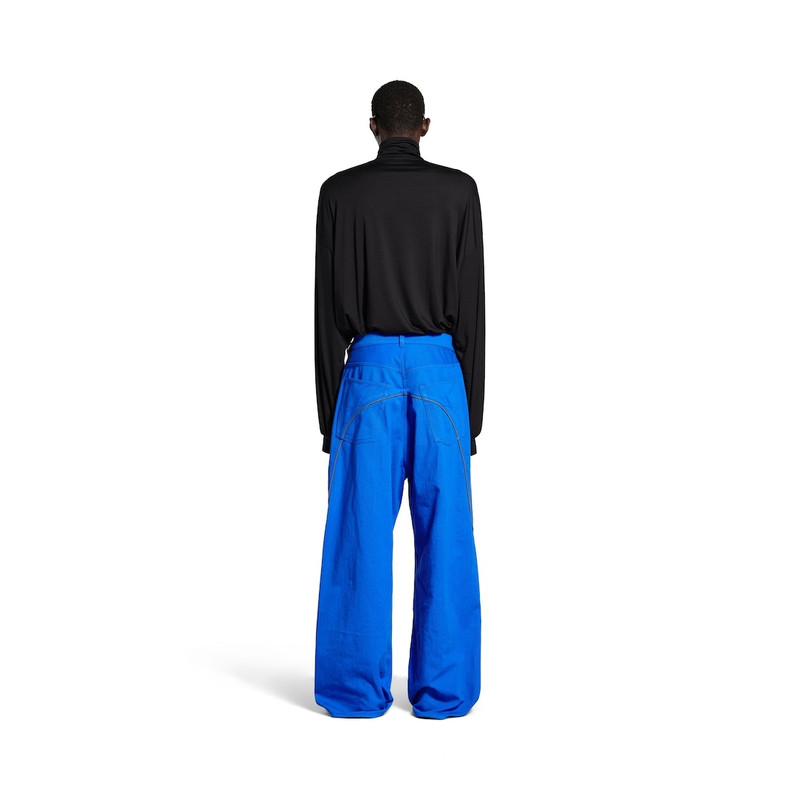 Men's Tracksuit Denim Pants in Royal Blue 4
