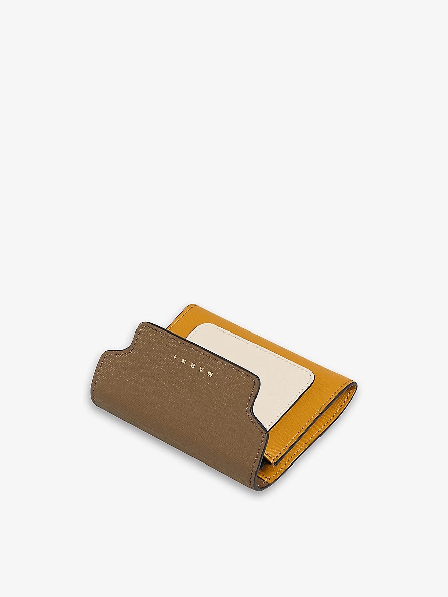 Logo-print zip-up leather wallet - 2