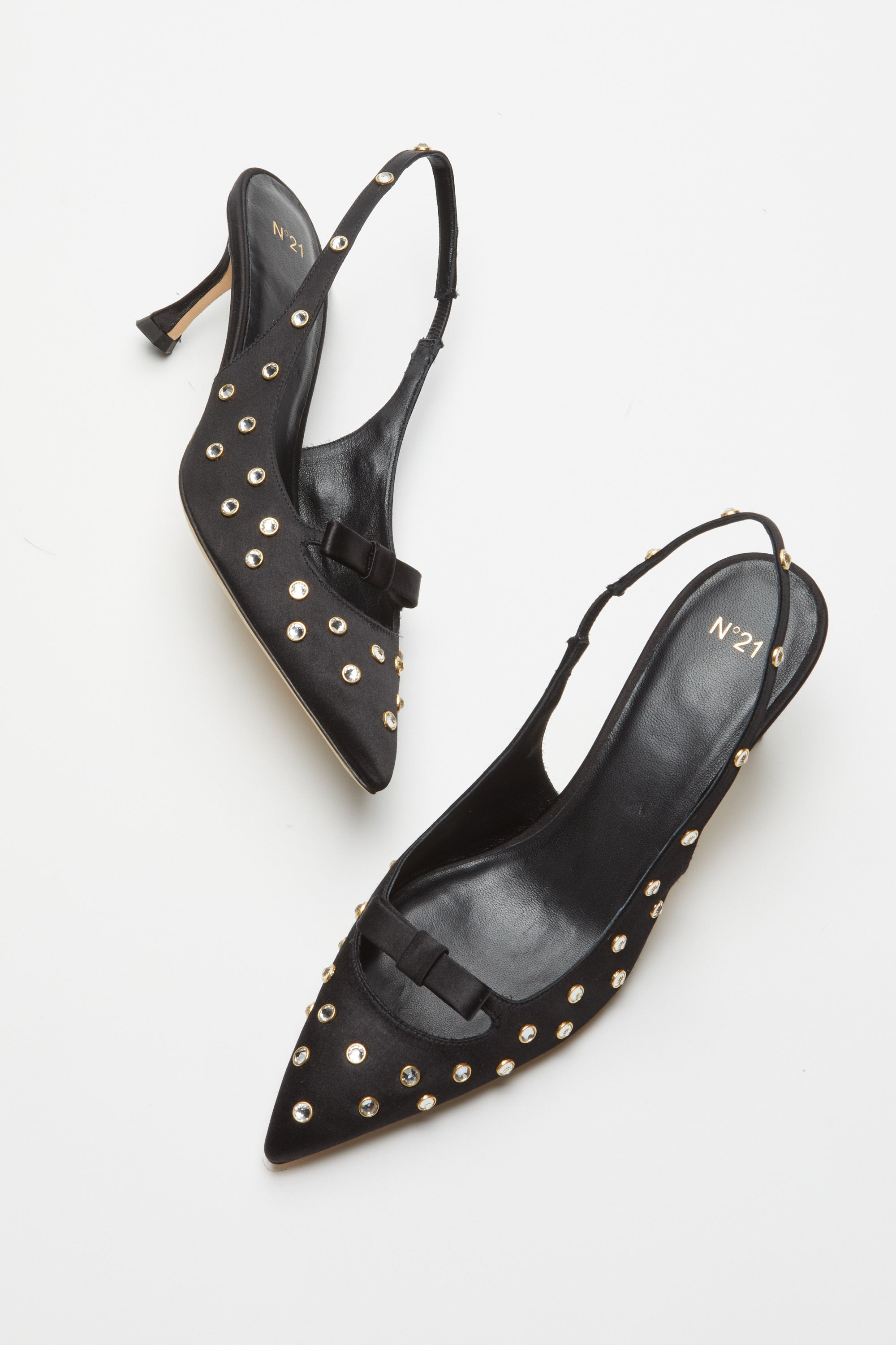 CRYSTAL-EMBELLISHED SLINGBACK PUMPS - 5