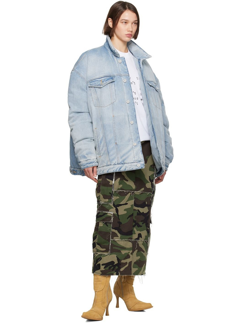 VETEMENTS Blue Puffer Denim Jacket outlook