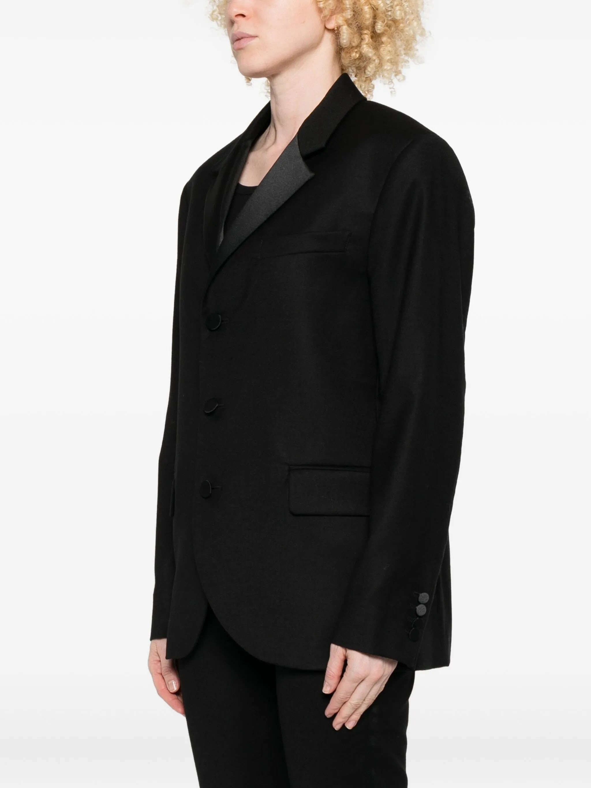 Barena Satin-lapel Three-button Blazer - 3