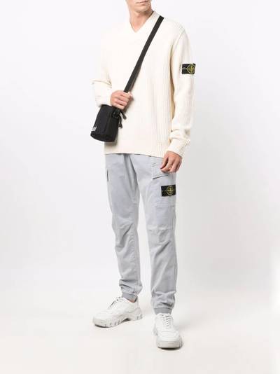 Stone Island slim-fit cotton trousers outlook