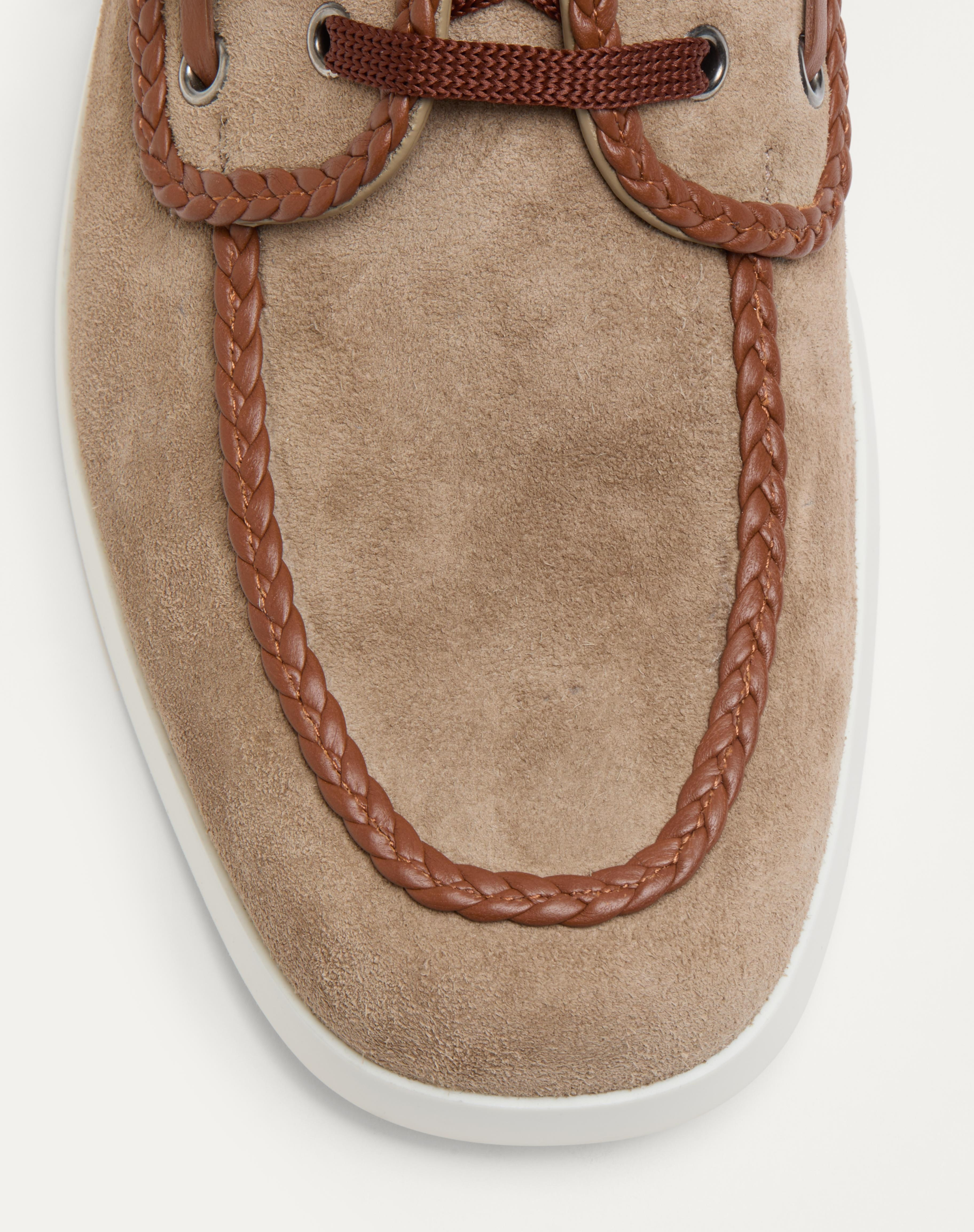 PALM AVENUE CRUST AND NAPPA LEATHER BOAT SHOE - 6