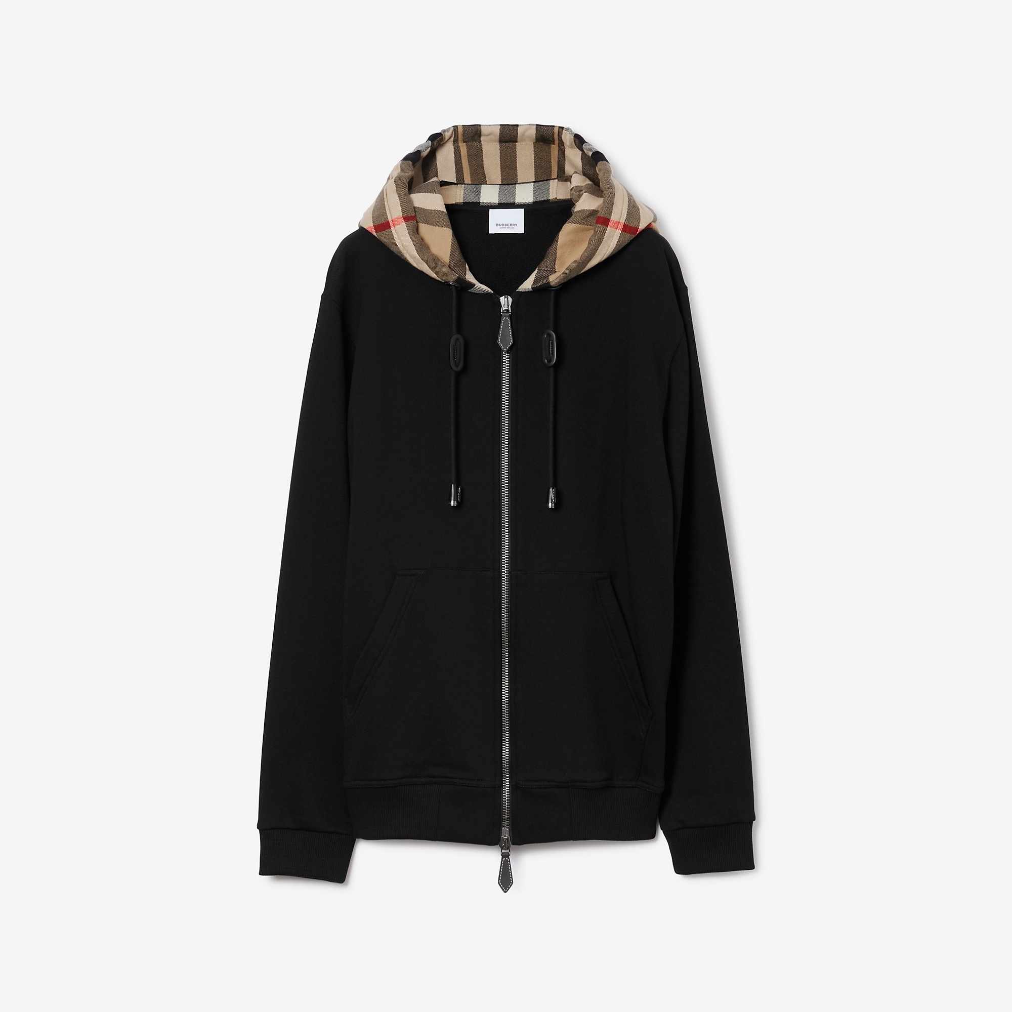 Check Hood Cotton Hooded Top - 1