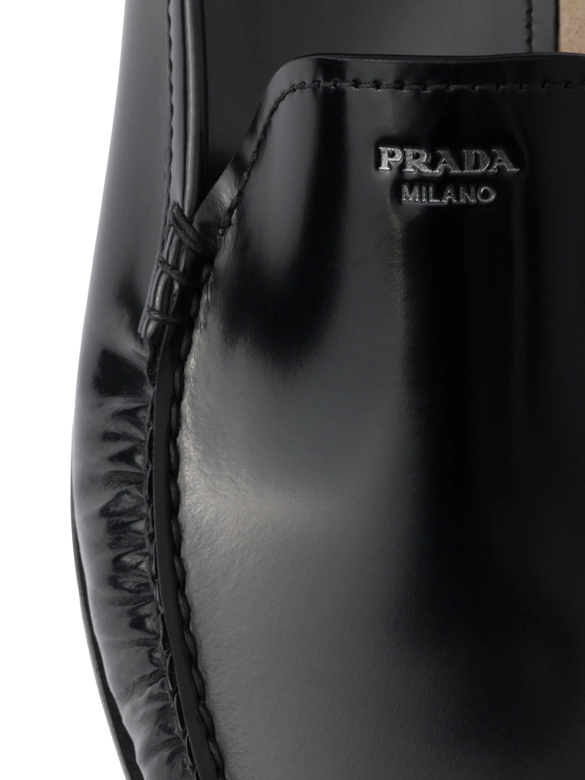 Prada Brushed-leather Loafers - 5