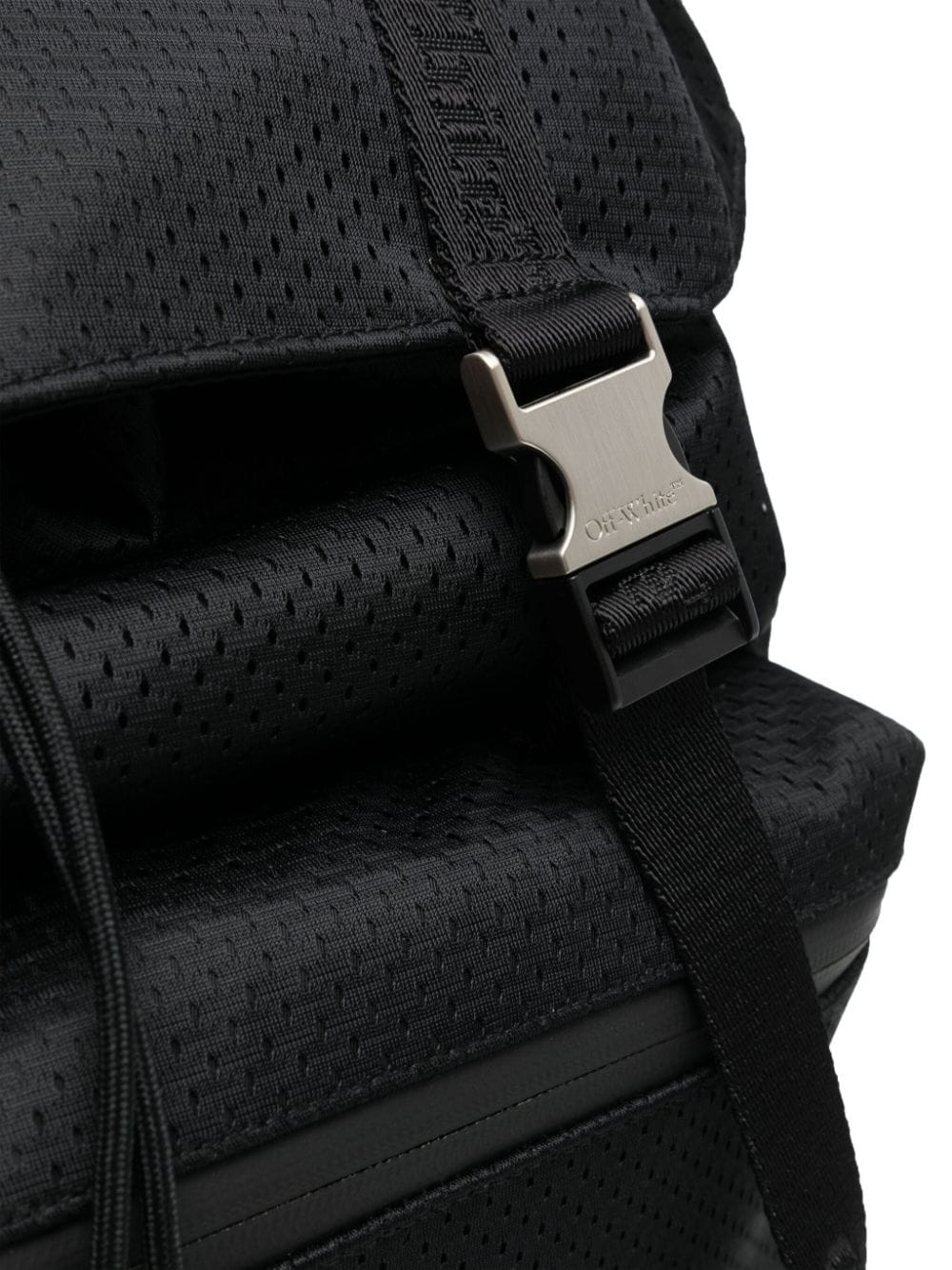 logo-print mesh backpack - 4
