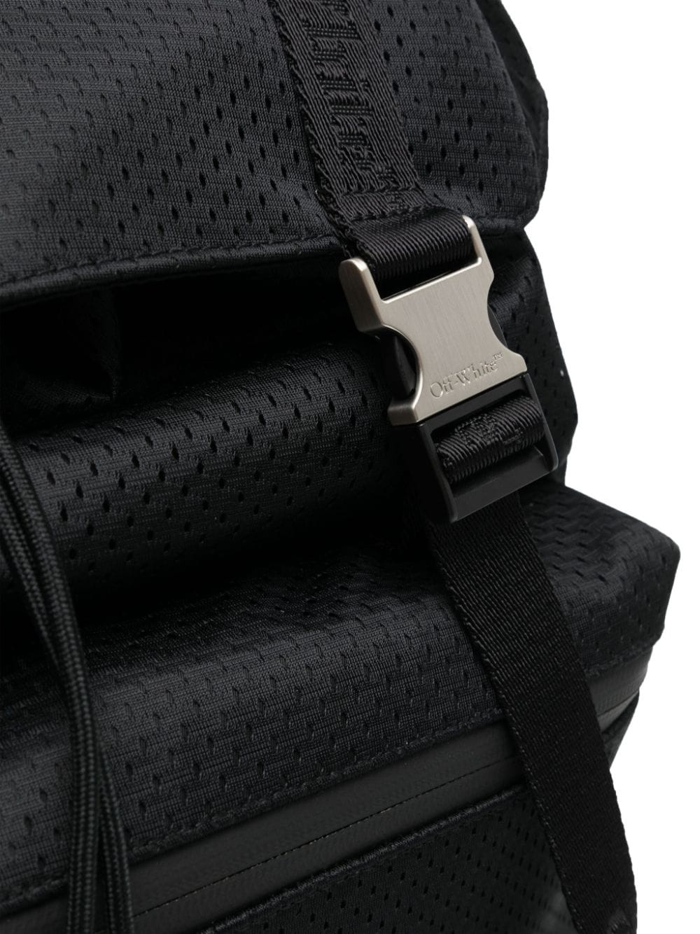 logo-print mesh backpack - 8