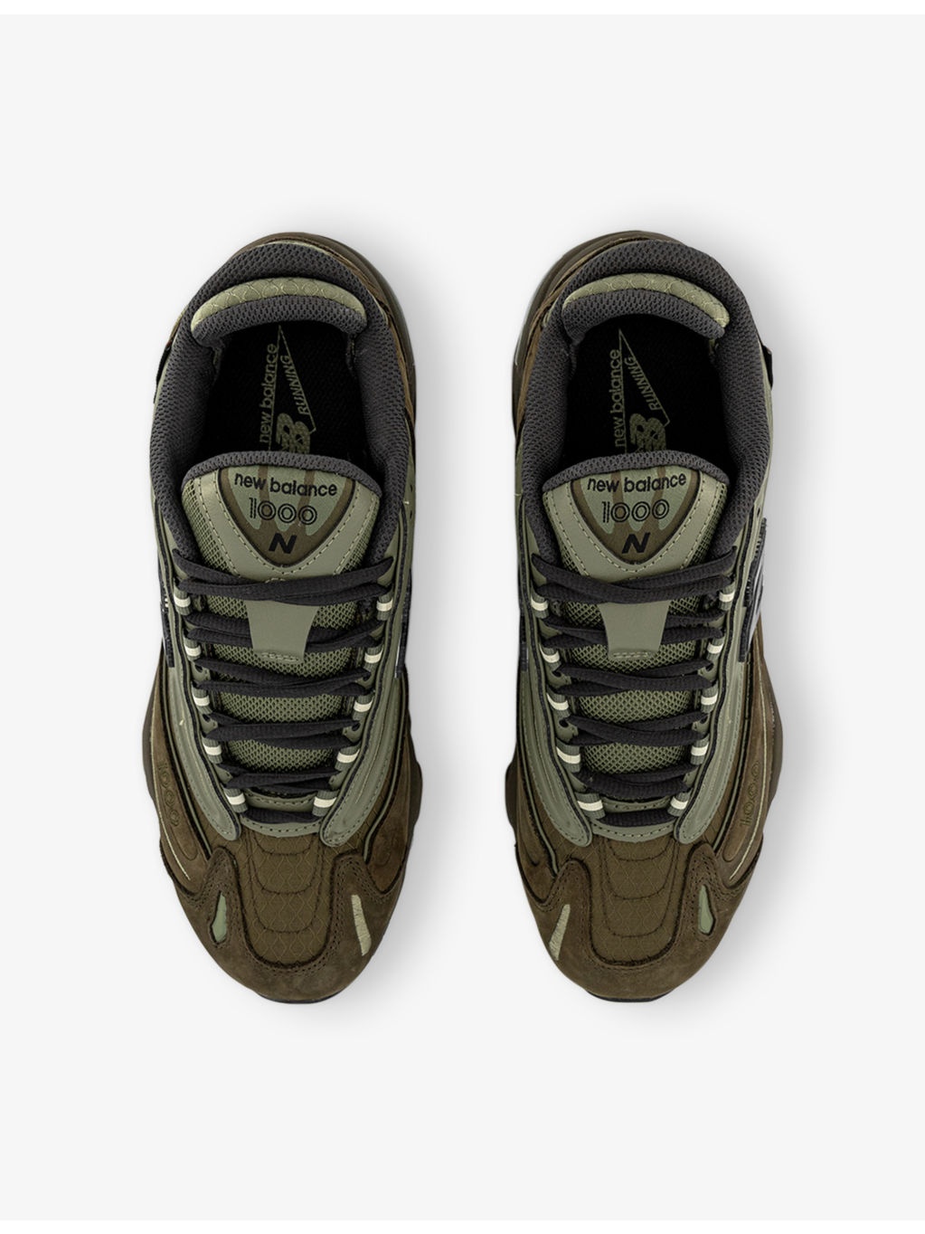 1000 Panelled Low-Top Mixed-Material Trainers - 2