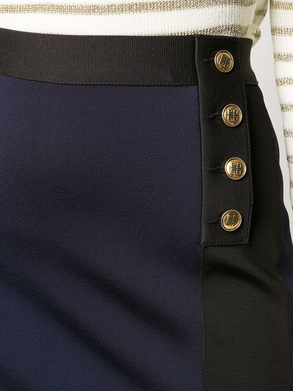 button detail pencil skirt - 5