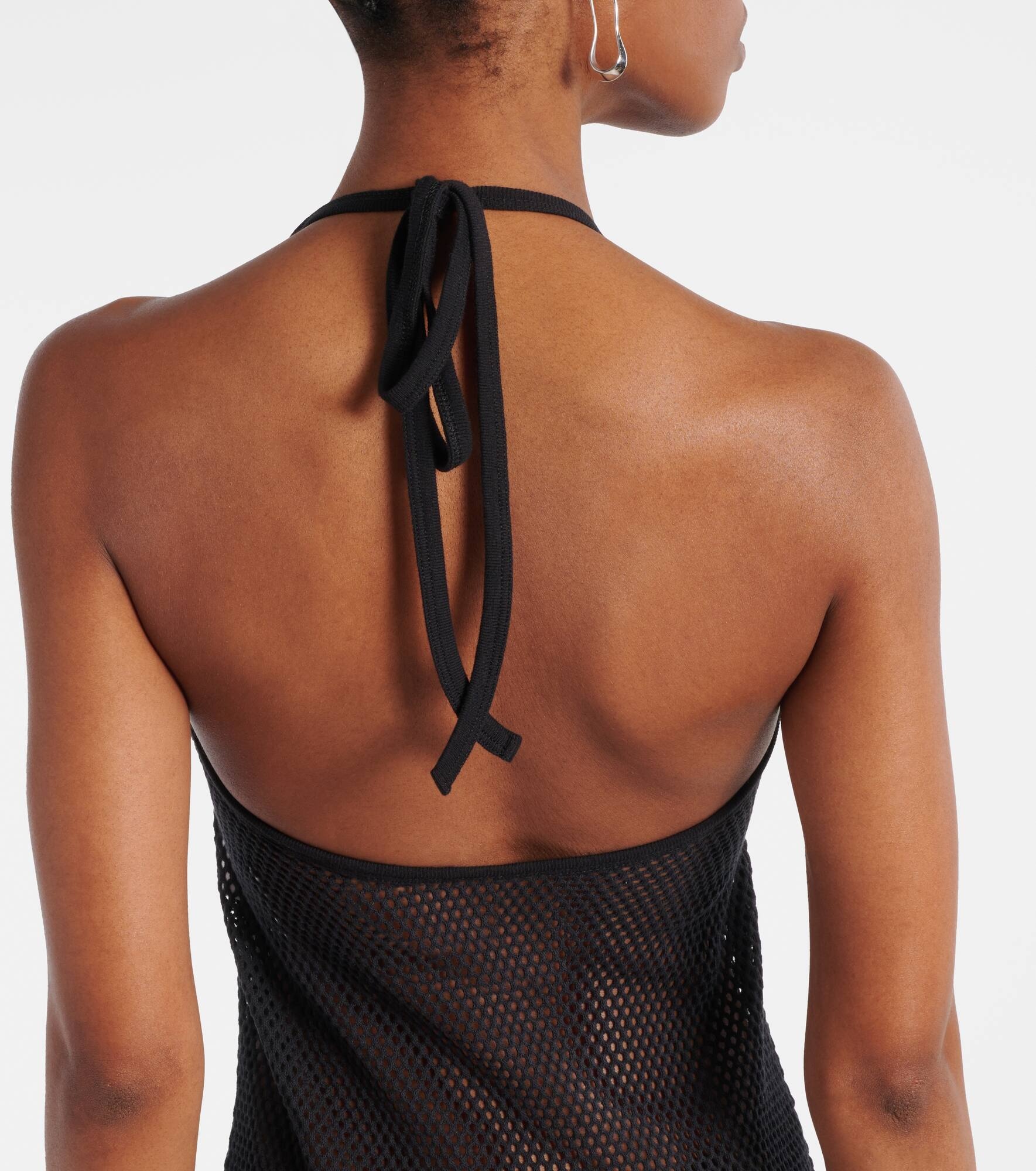 Holistic sheer cotton midi dress - 6