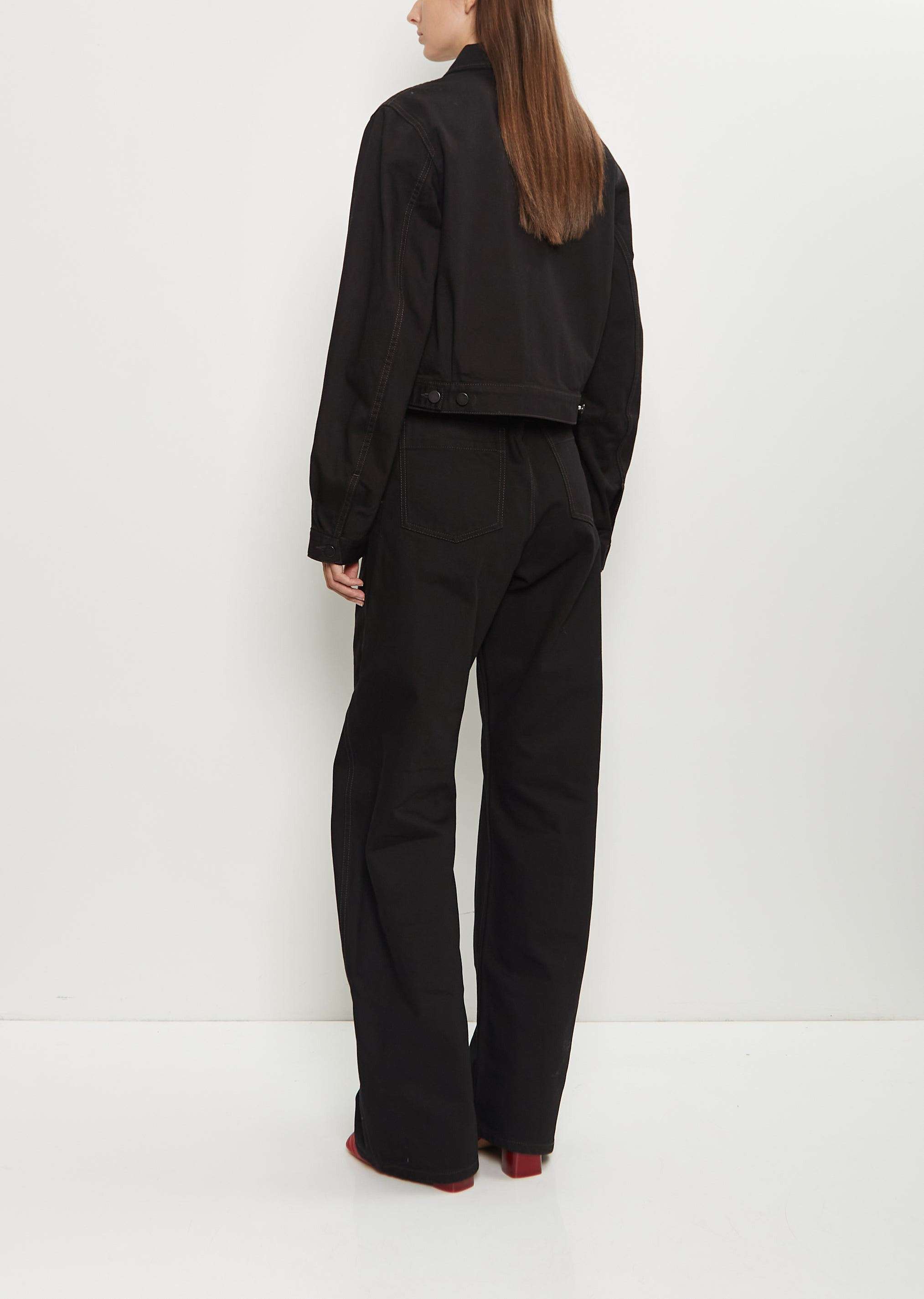 Cropped Denim Blouson - 3