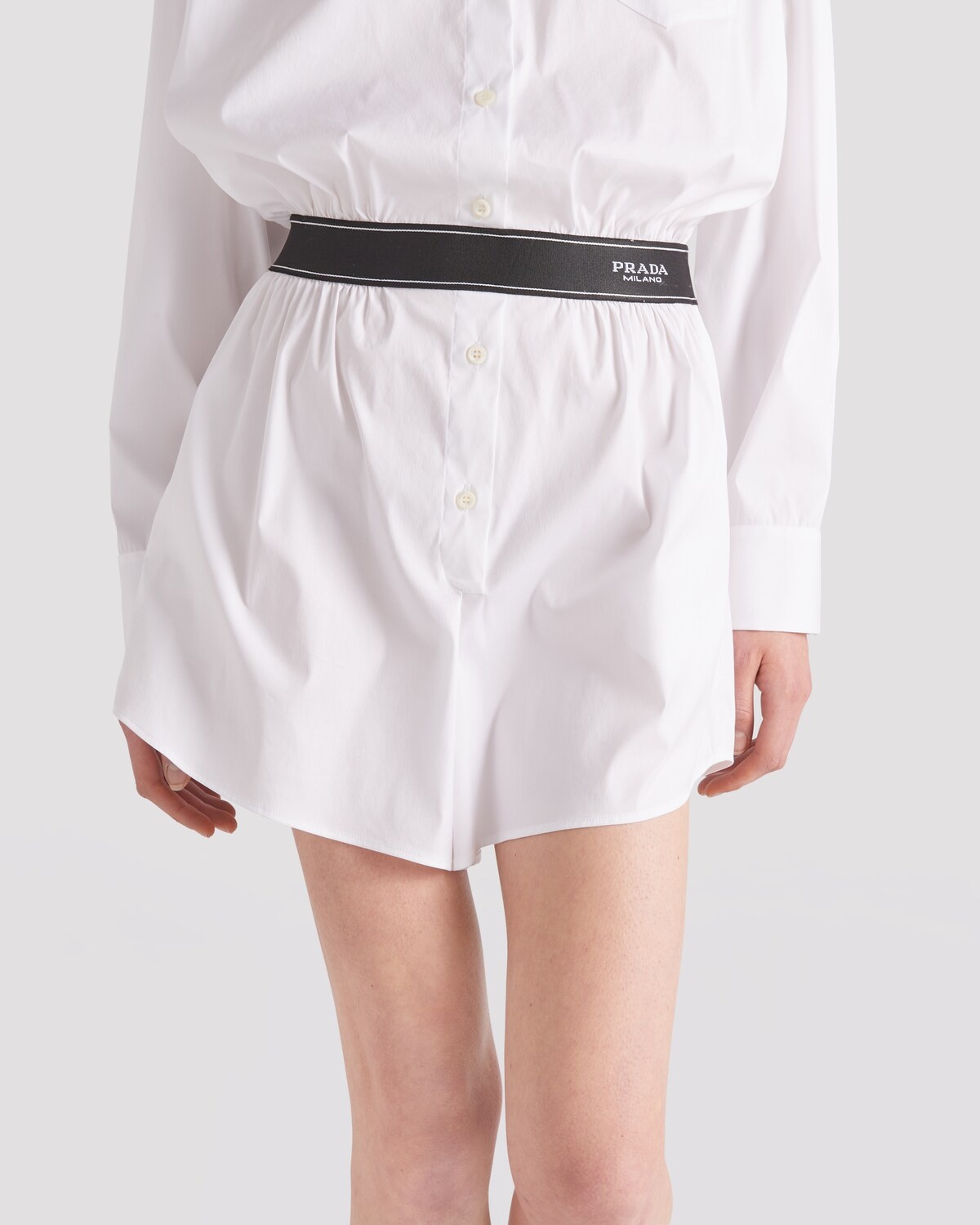 Stretch poplin short jumpsuit - 4