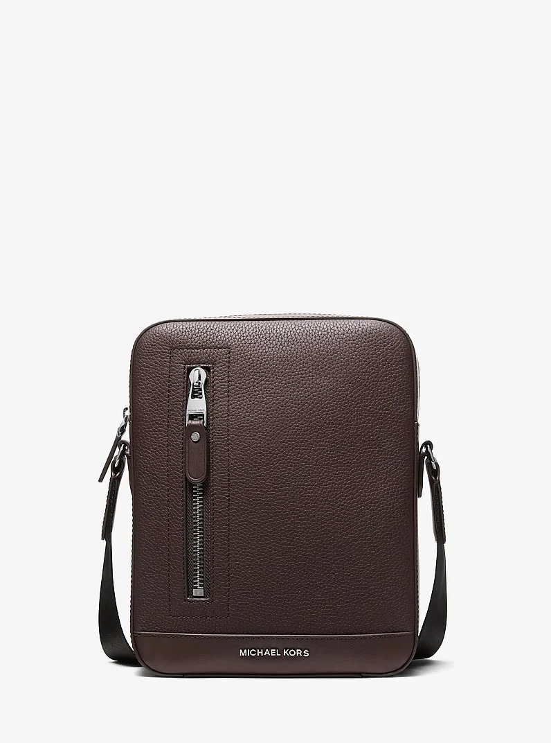 Hudson Pebbled Leather Flight Bag - 1