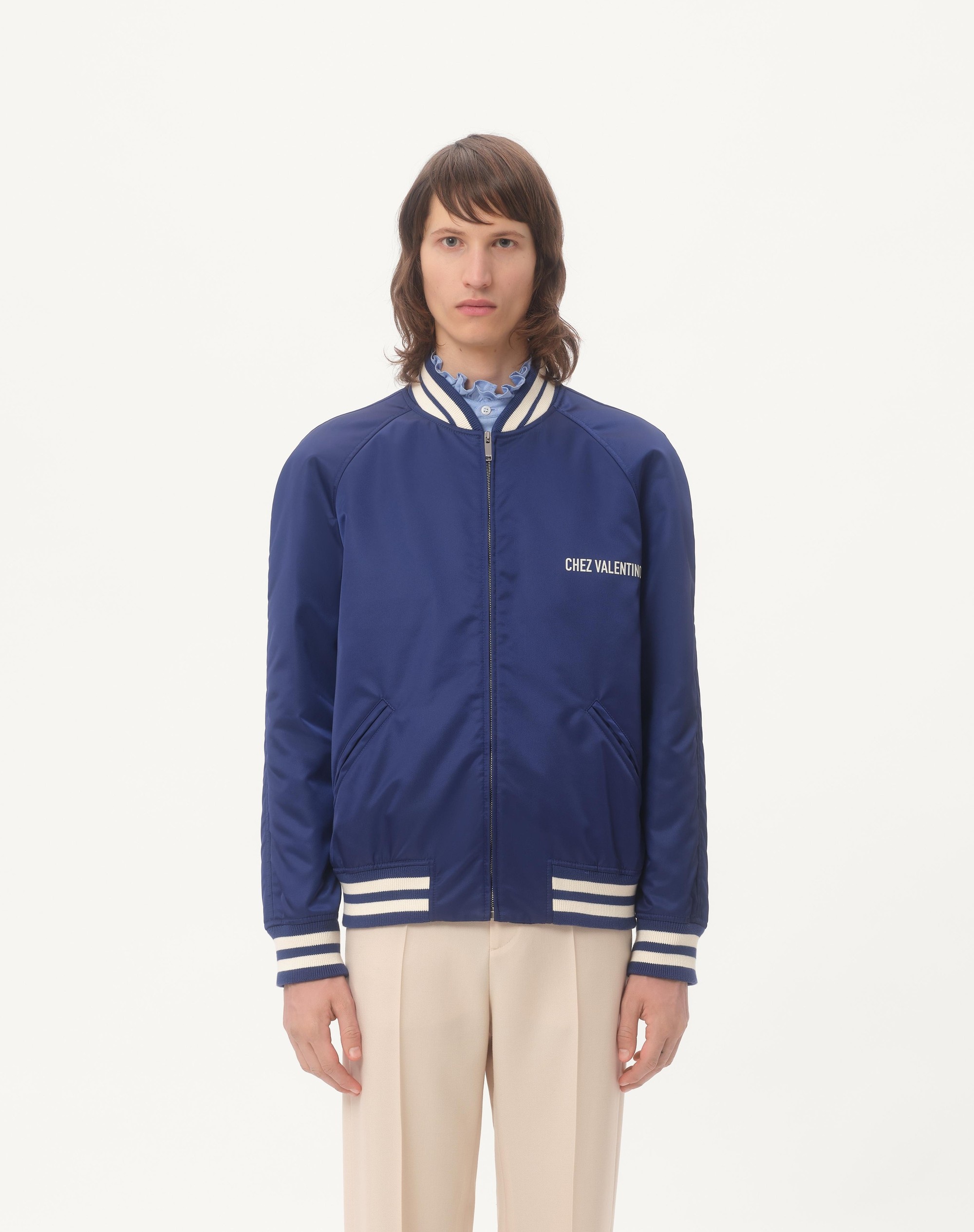 NYLON BOMBER JACKET WITH CHEZ VALENTINO PRINT - 6