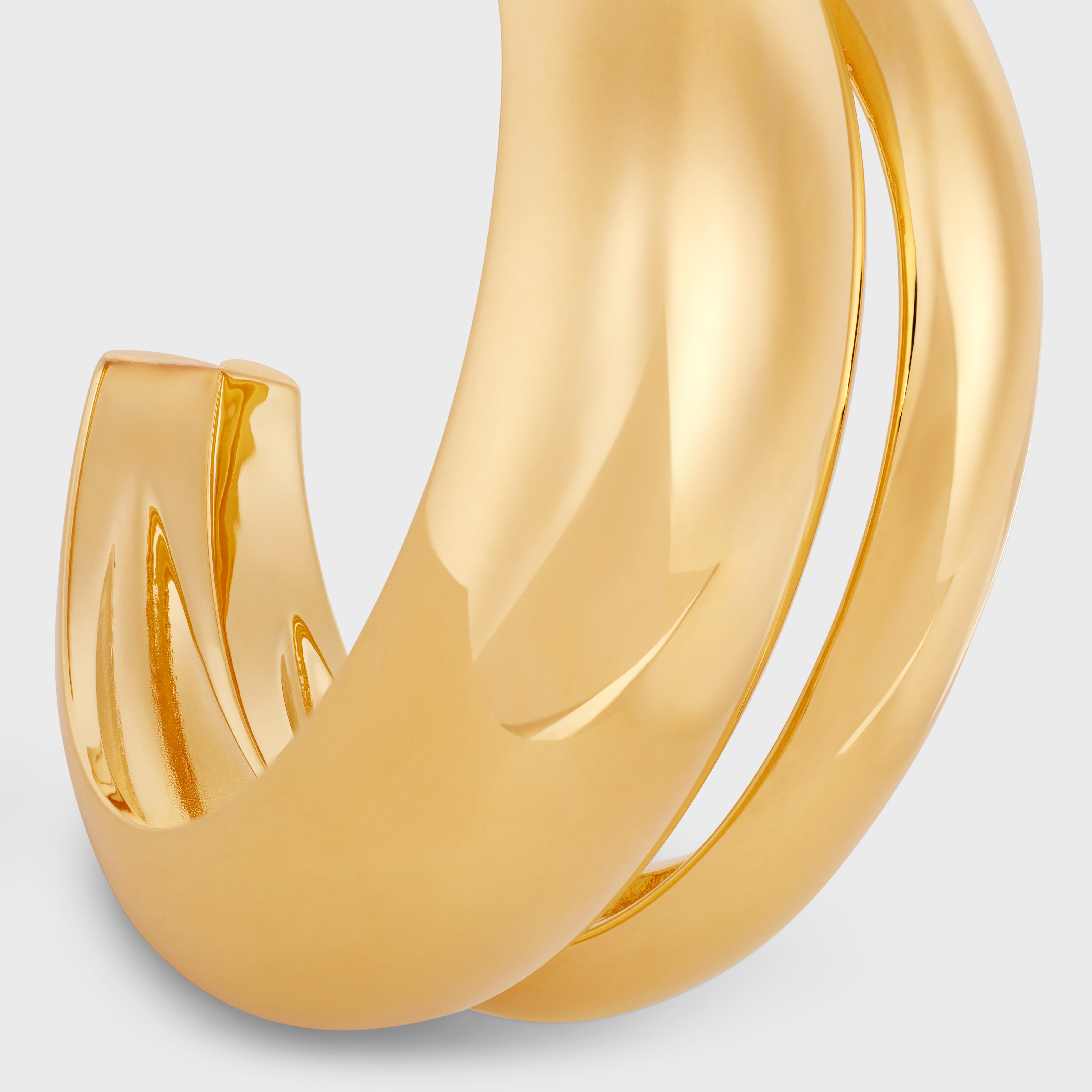 Formes Abstraites Cuff in Brass with Gold Finish - 3