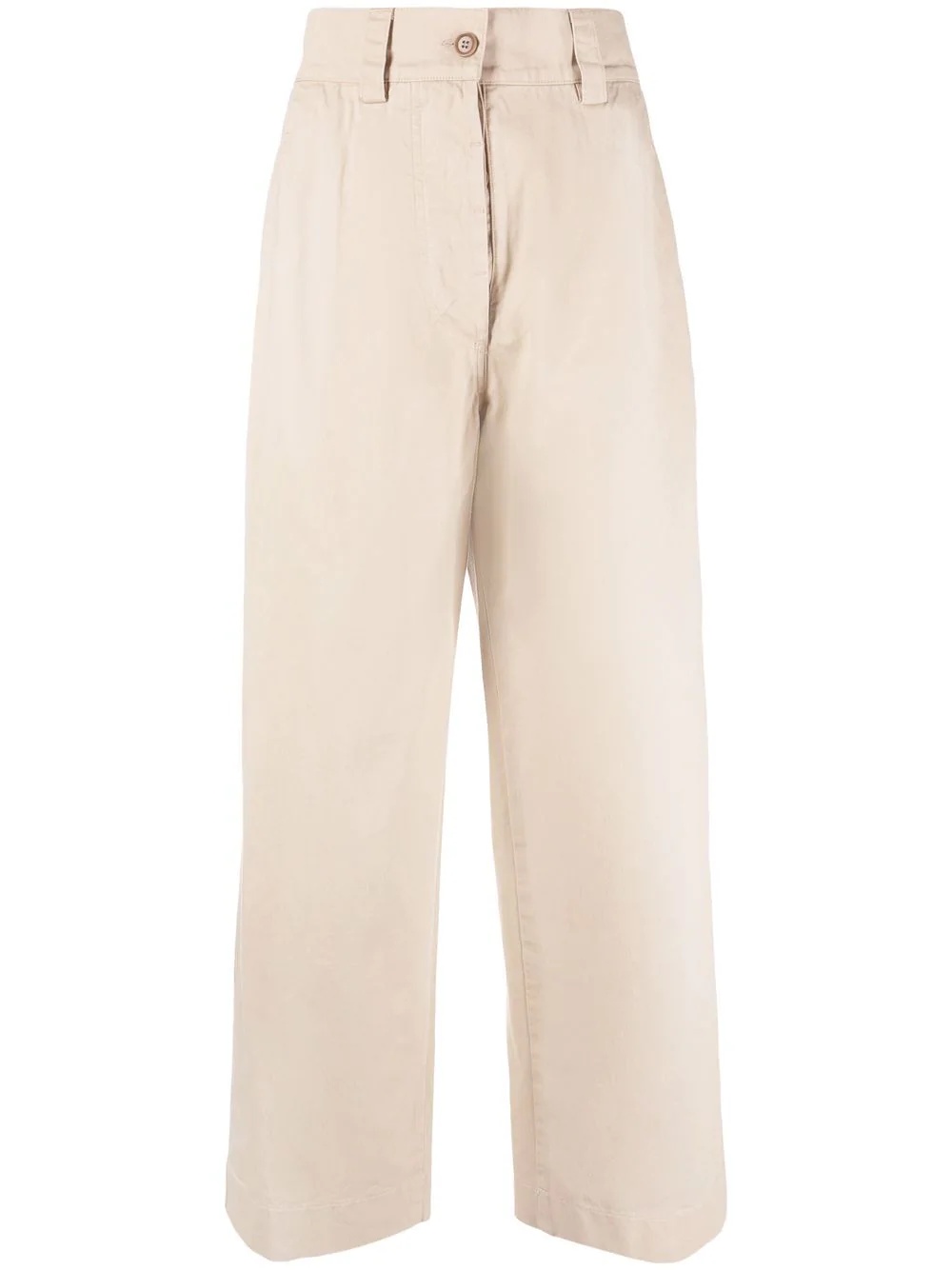 high-rise straight-leg trousers - 1