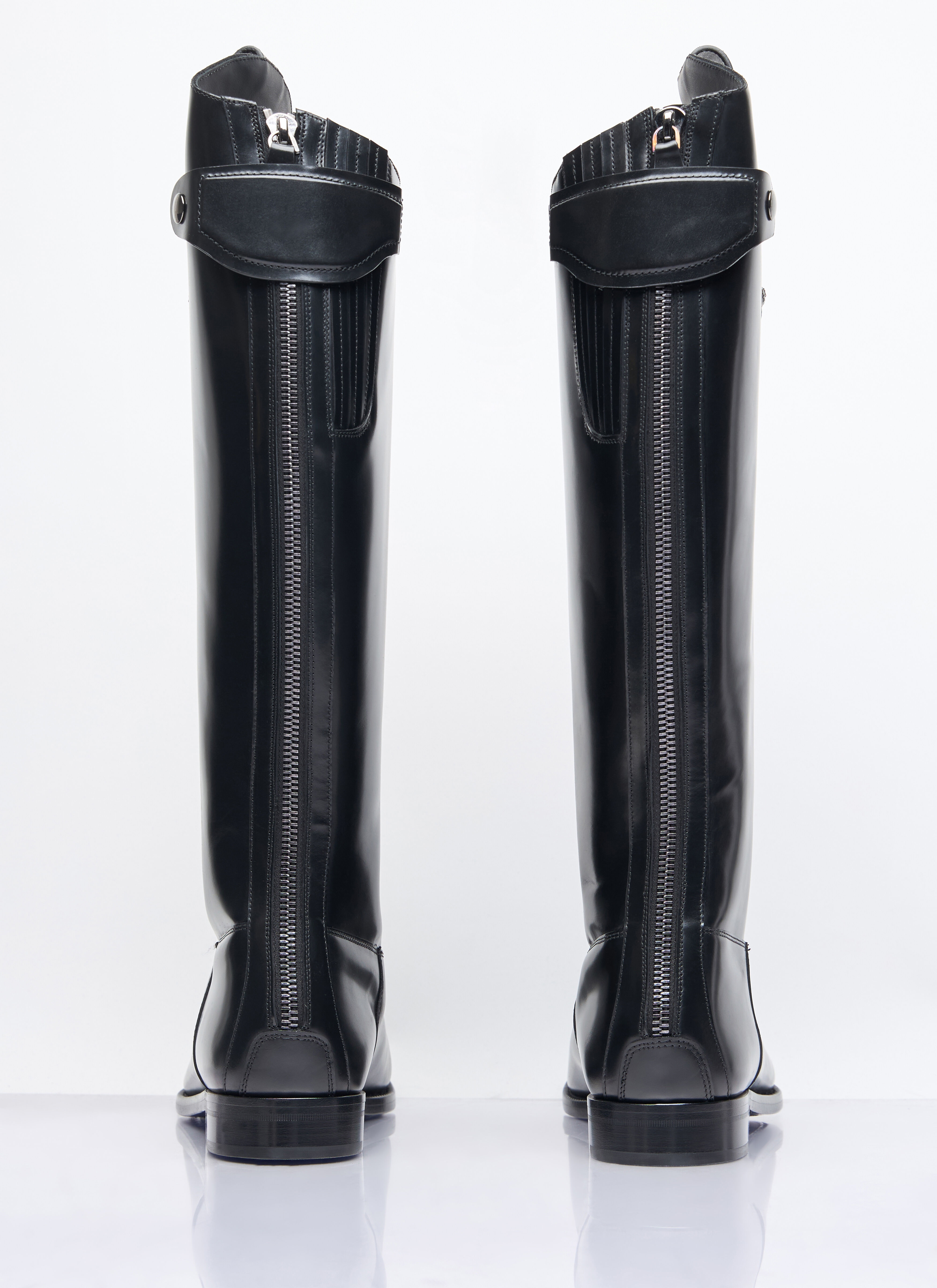 Knee-High Leather Boots - 5