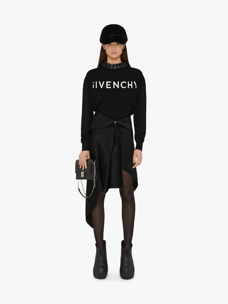 Givenchy ASYMMETRICAL SKIRT IN CRÊPE BACK SATIN outlook