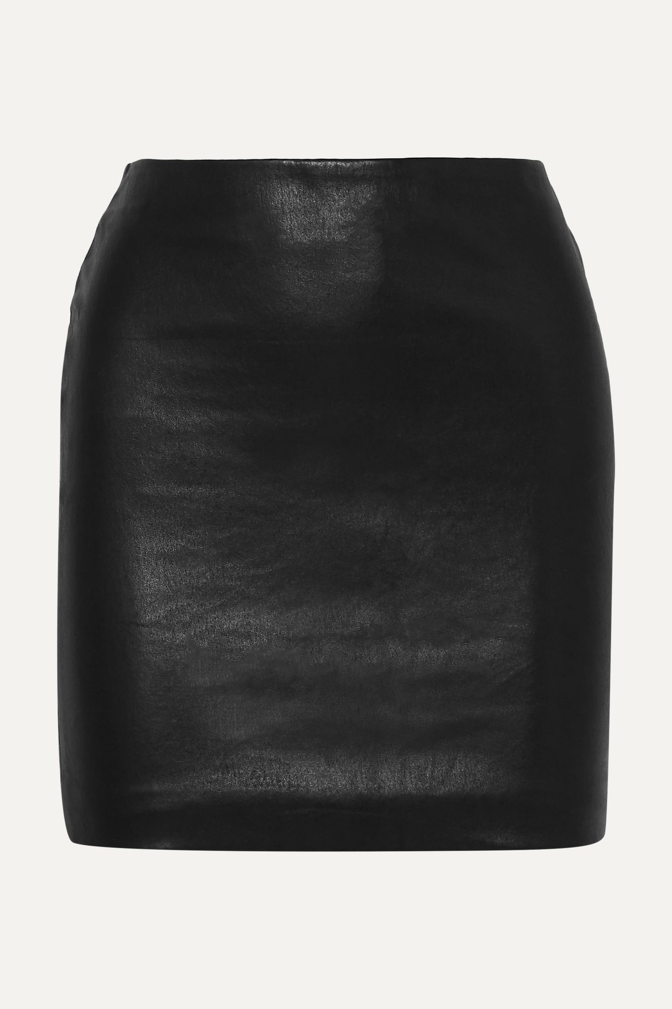 Loattan stretch-leather mini skirt - 1