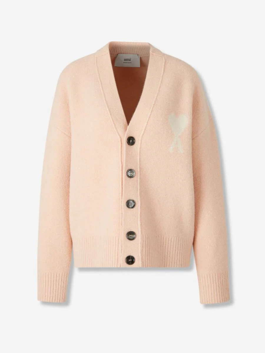 AMI Paris Wool Knit Cardigan - 1