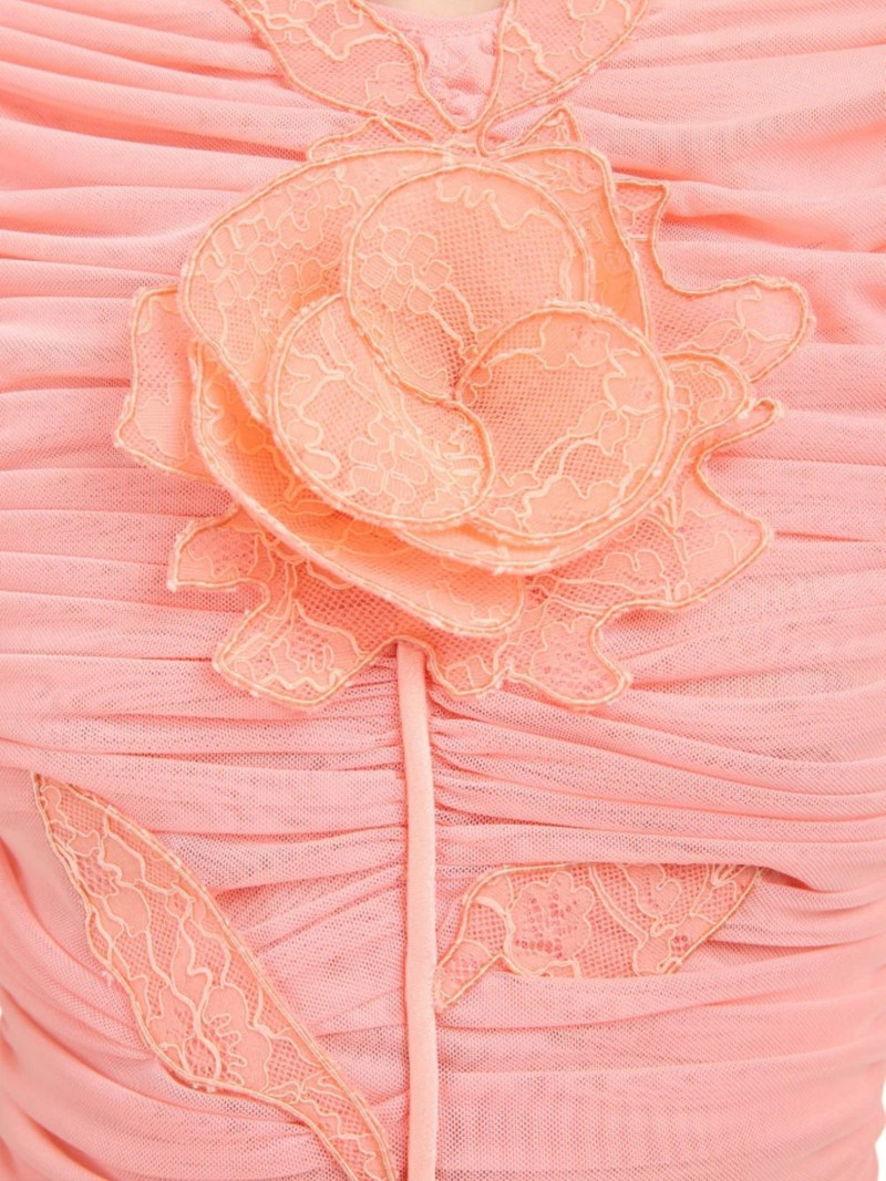 floral ruched mini dress 4