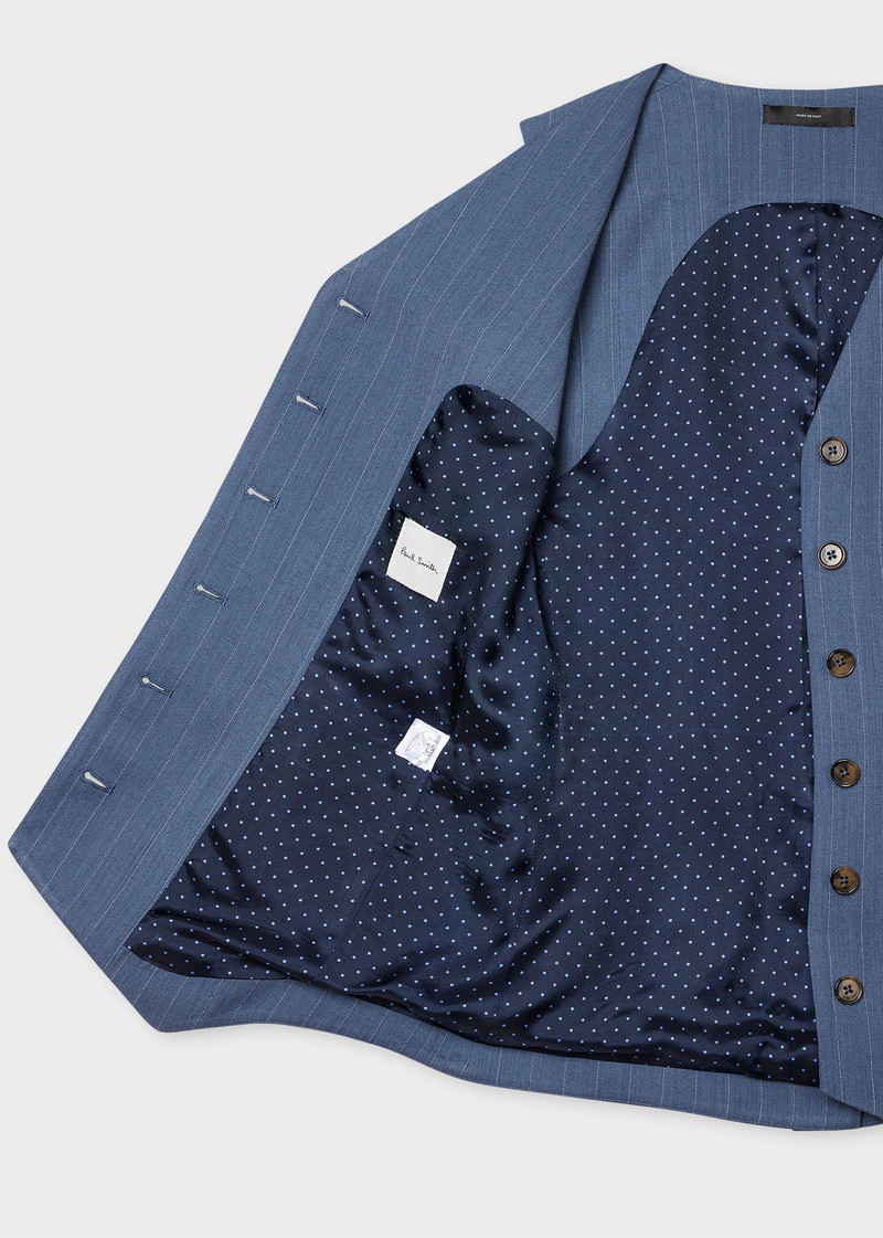 Women's Slate Blue Viscose-Wool Waistcoat 3