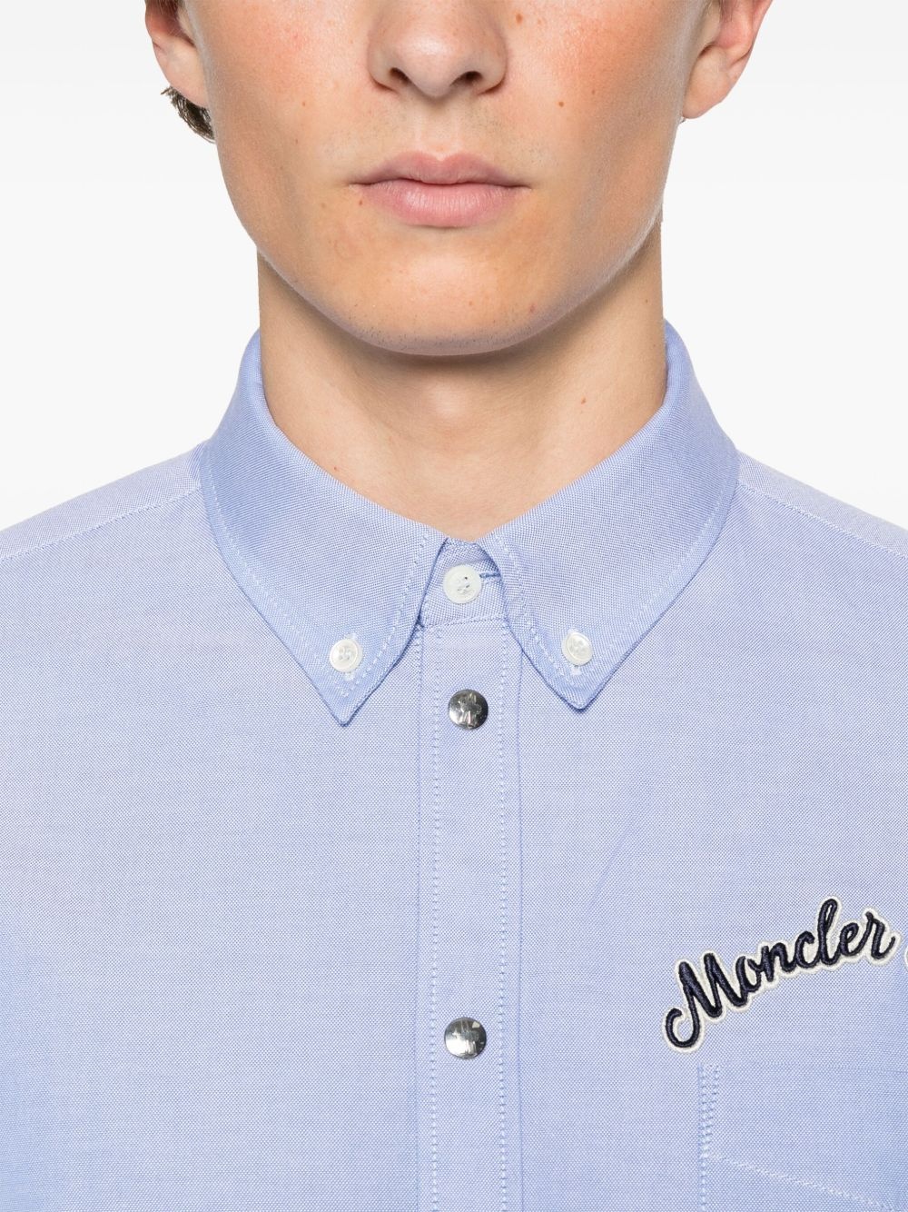 logo-embroidered shirt - 5