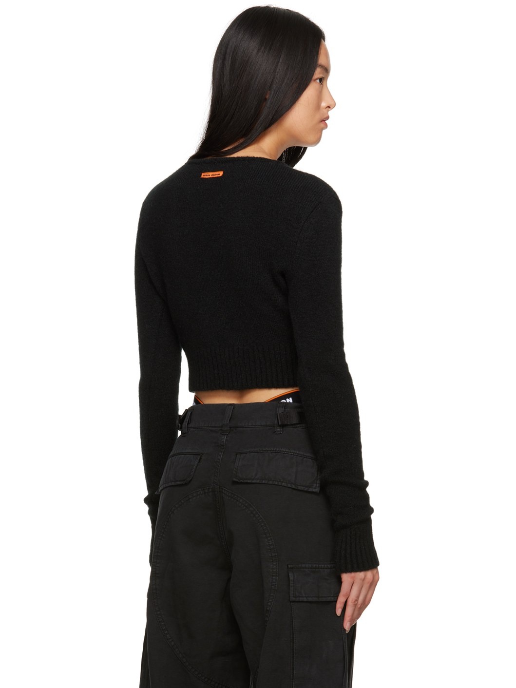 Black Lanyard Clasp Cardigan - 3