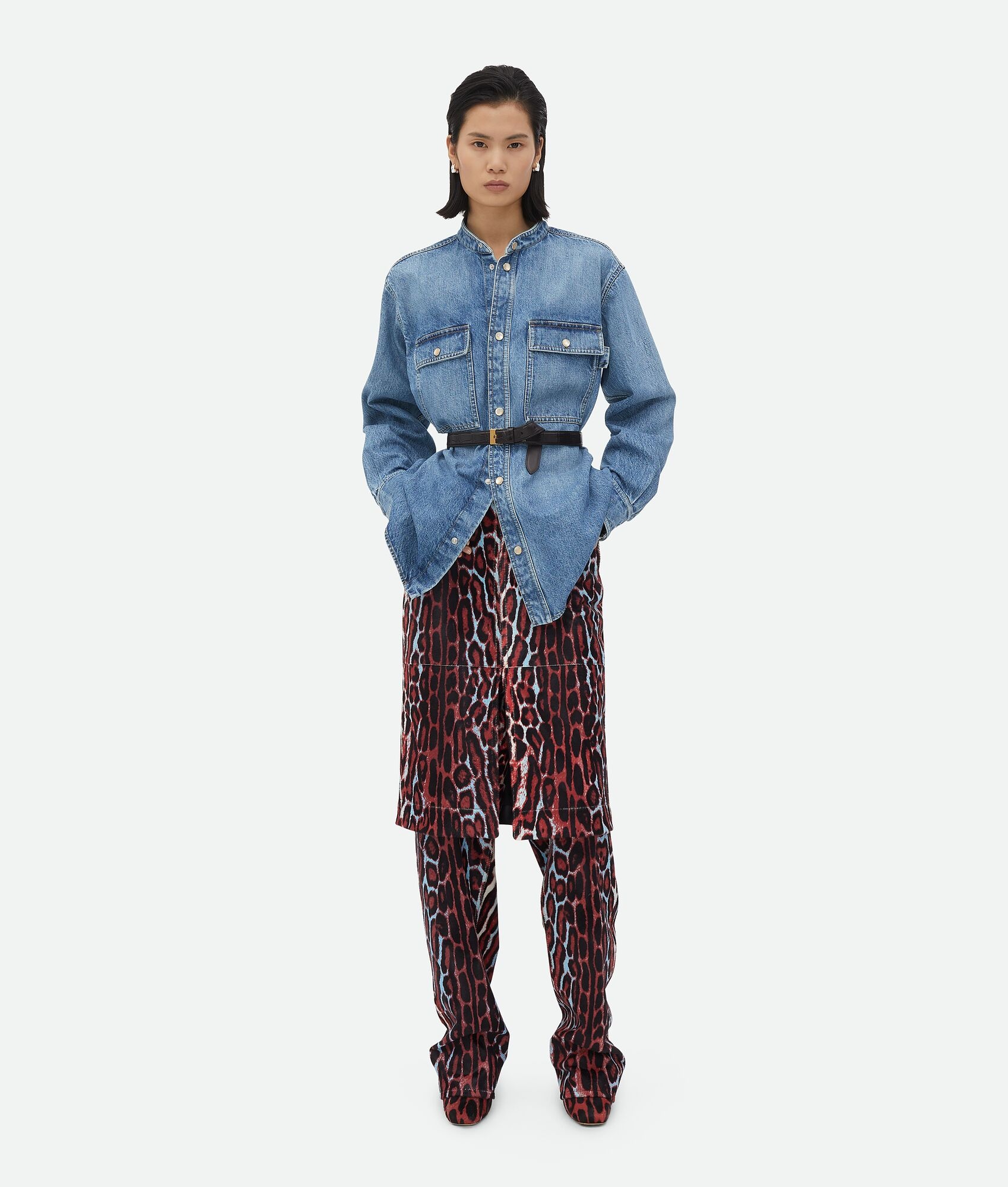 Leopard Print Shearling Trousers - 4