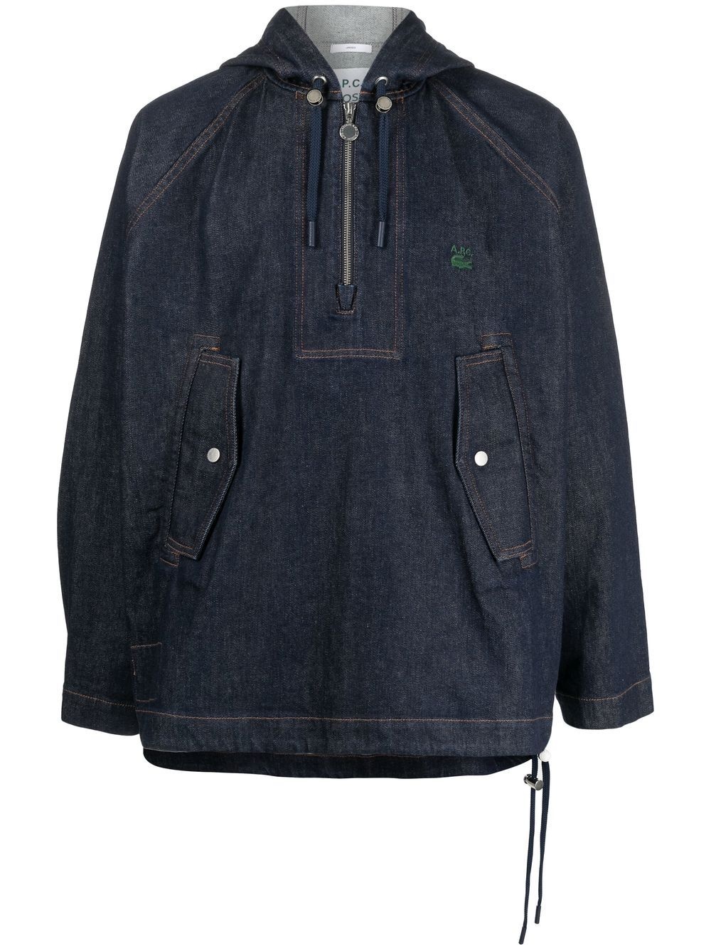 x A.P.C. hooded denim jacket - 1