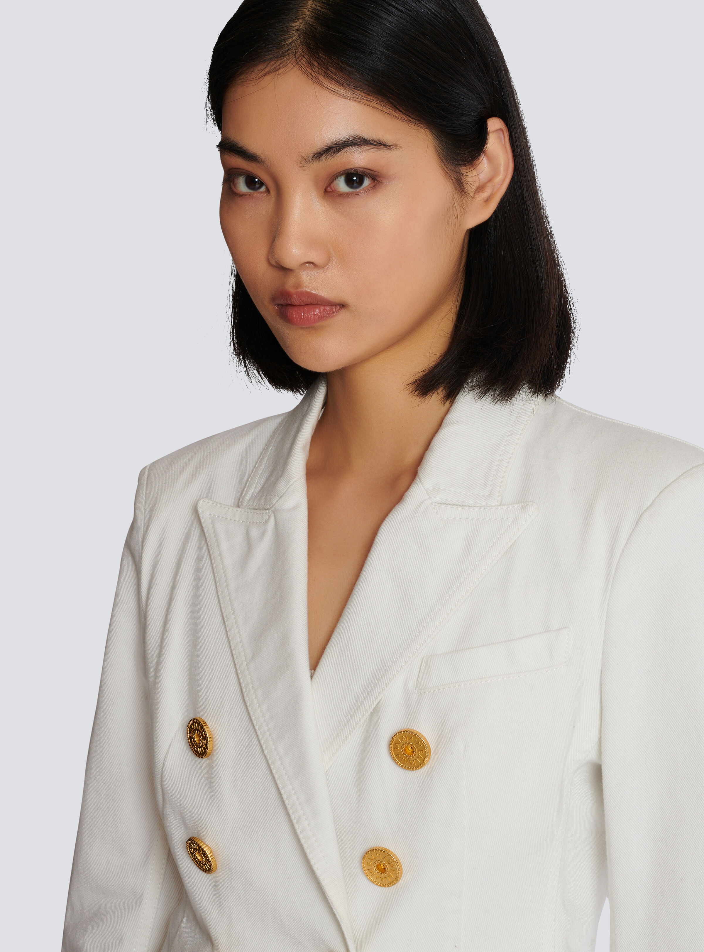 6-button denim jacket - 7