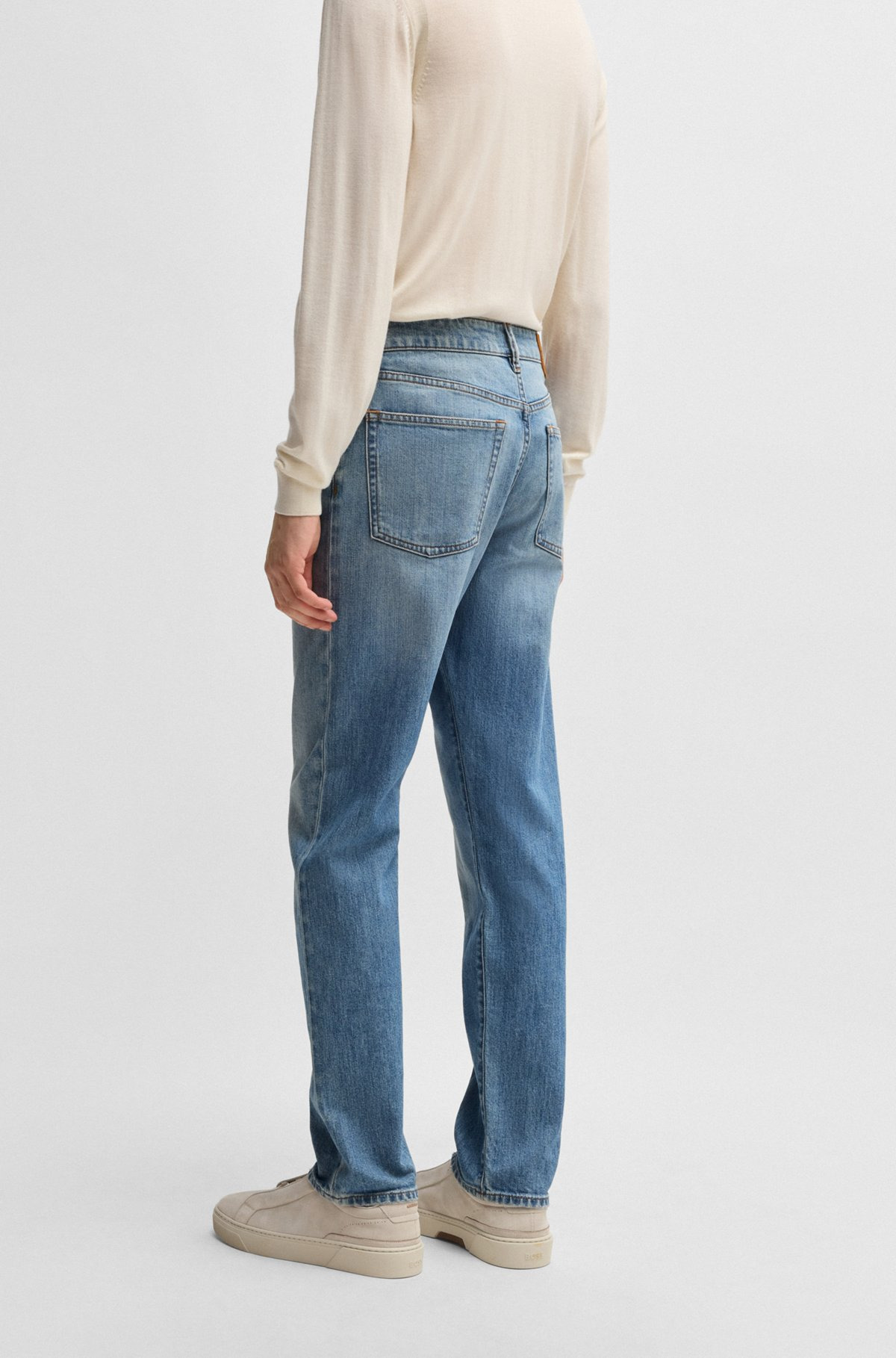 CLASSIC-FIT JEANS IN BLUE COMFORT-STRETCH DENIM - 4